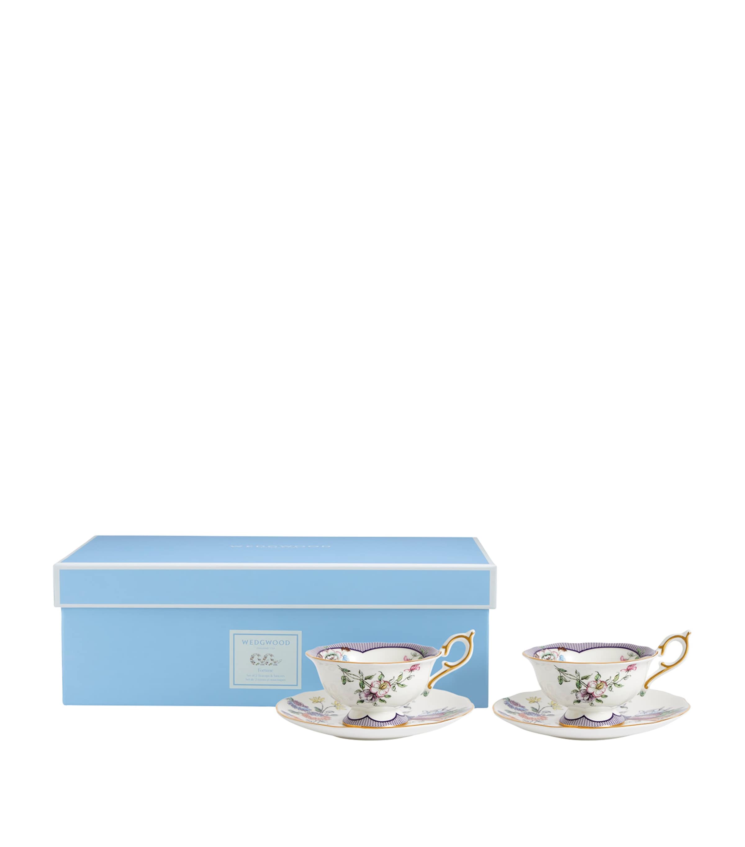 Wedgwood Set of 2 Fortune Teacups and Saucers (150ml) Image 2