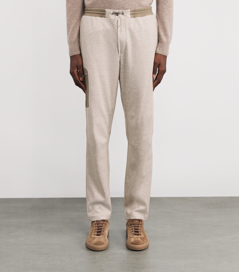 Linen-Cotton Straight Sweatpants X34 DRIFTWOOD Image 3