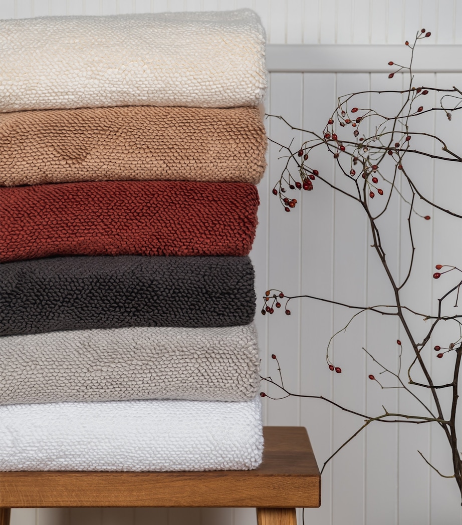 Hamam Organic Cotton Pera Bath Mat (60cm x 95cm) Dark Frost Image 2