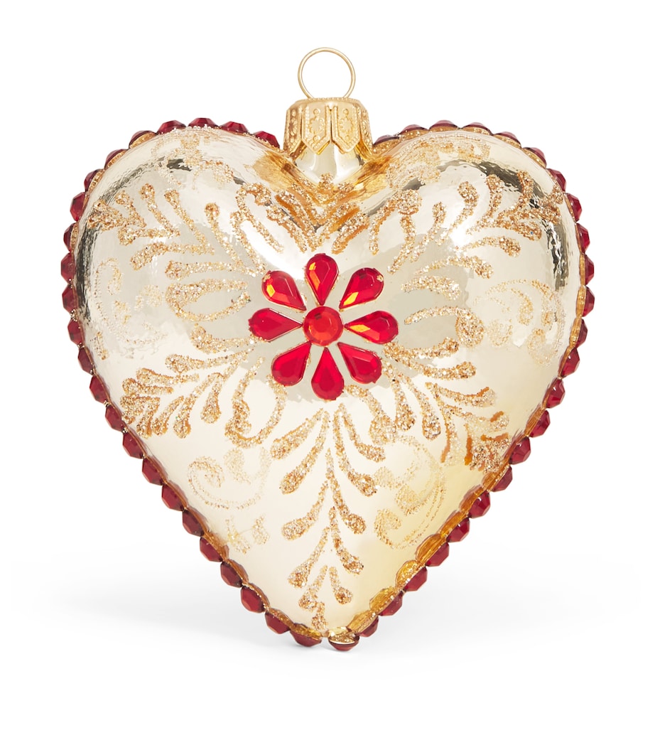 Harrods Metallic Heart Bauble Gold Lacquer Image 1