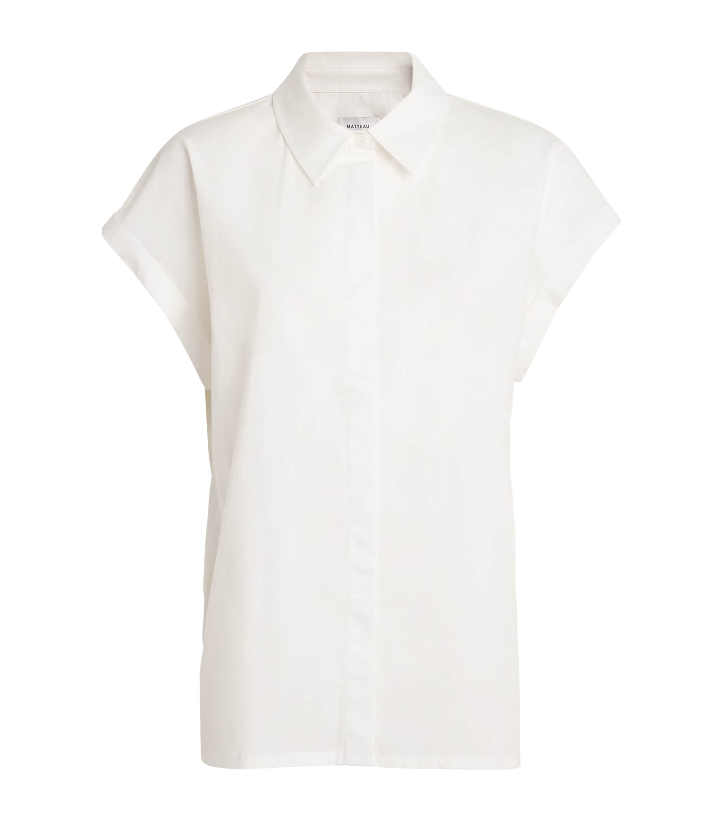 Shop Matteau Organic Cotton Sleeveless Shirt In White