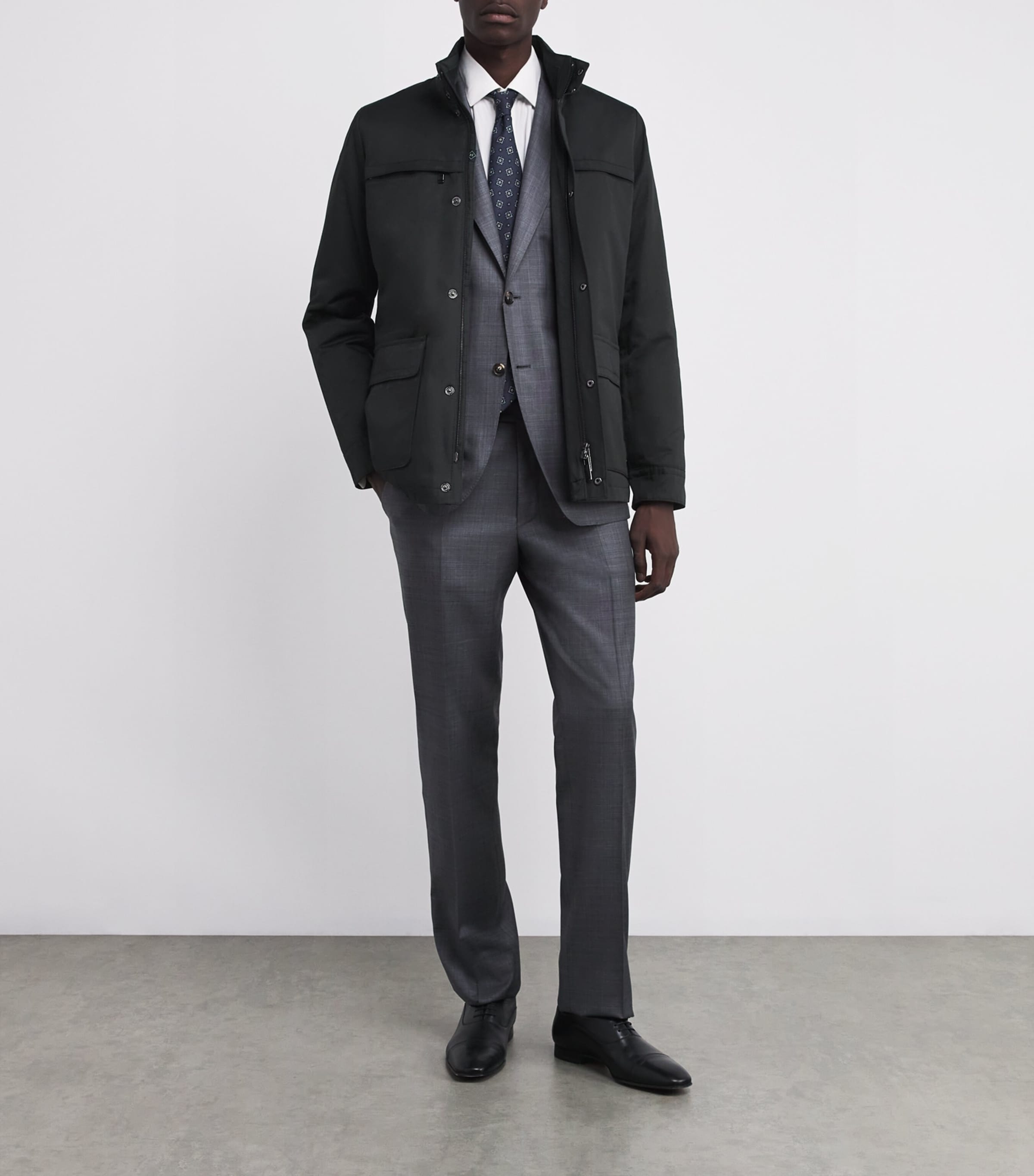 Cotton-Blend Field Jacket 20BLACK Image 2