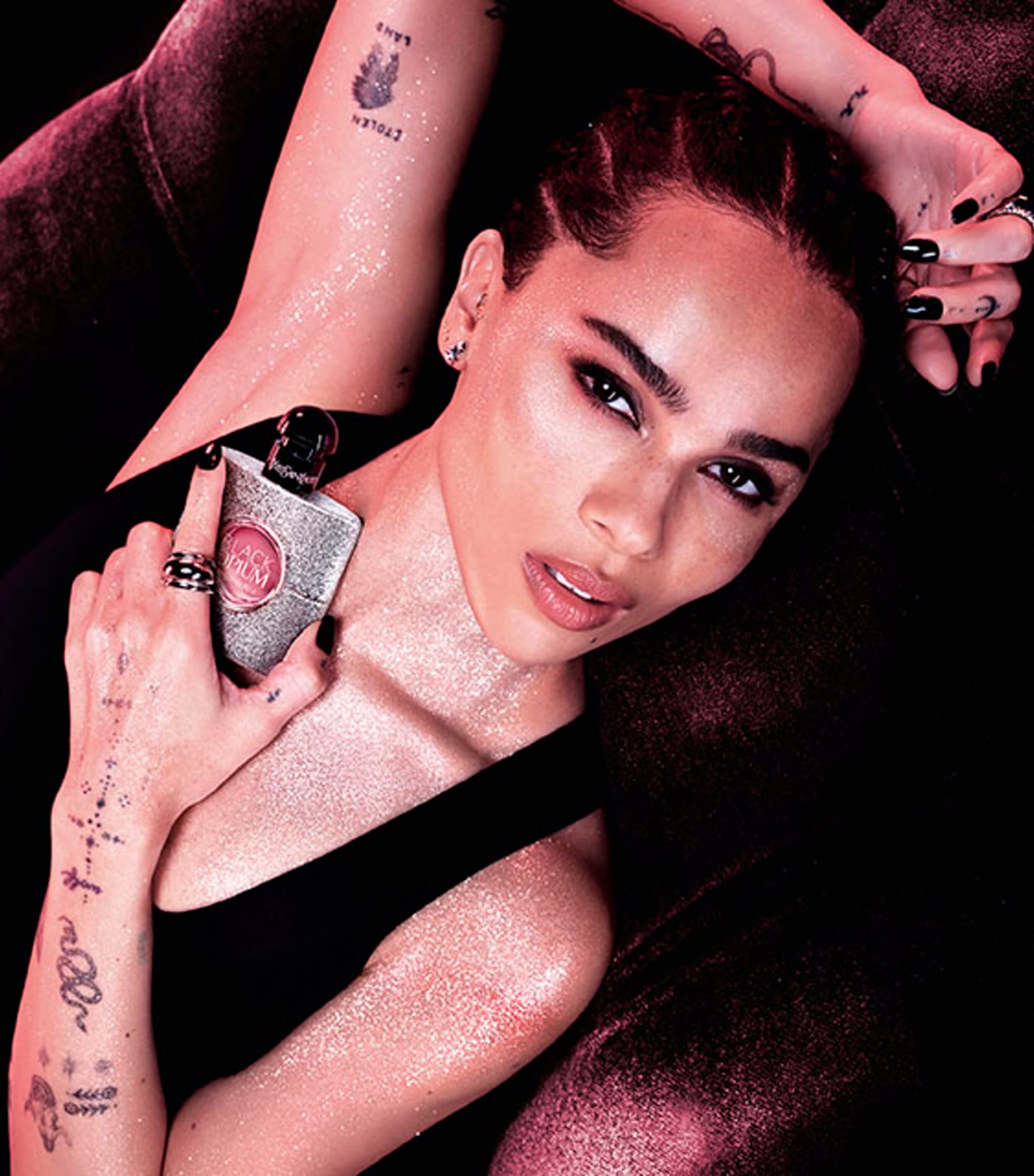 Black Opium Glitter Eau de Parfum (50ml) NO COLOUR Image 3