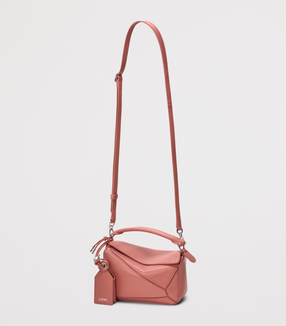 Mini Leather Featherlight Puzzle Top-Handle Bag BLUSH Image 6