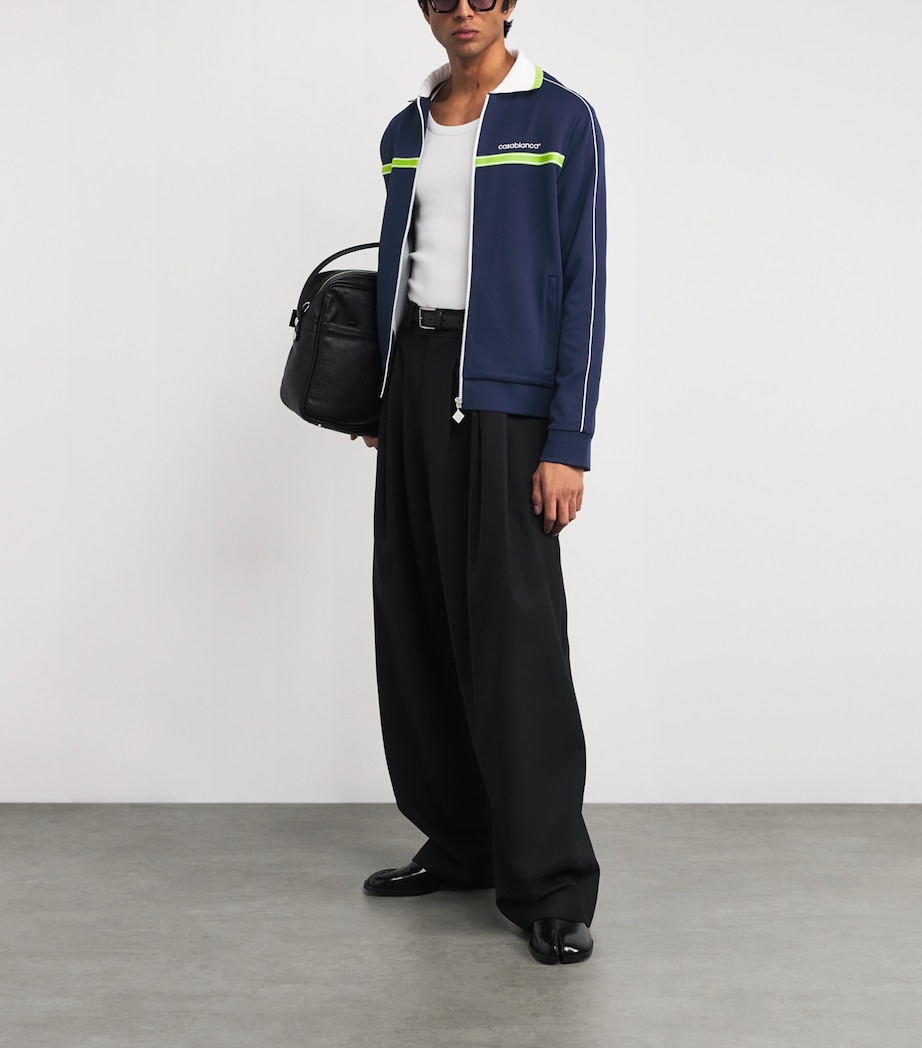 Piqué Track Jacket PALE BLUE / WHITE Image 2