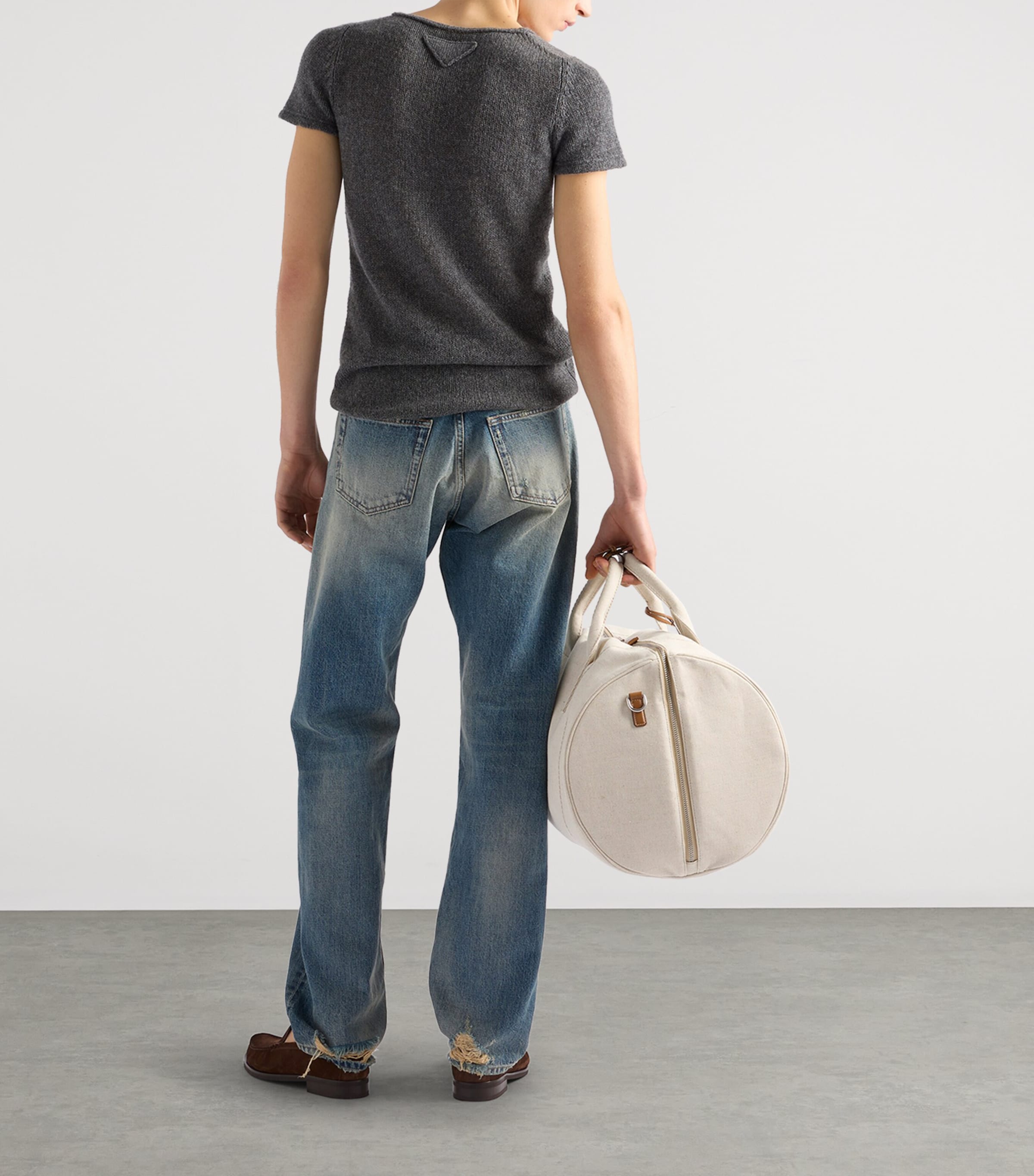 Distressed Straight Jeans F0008 Image 5