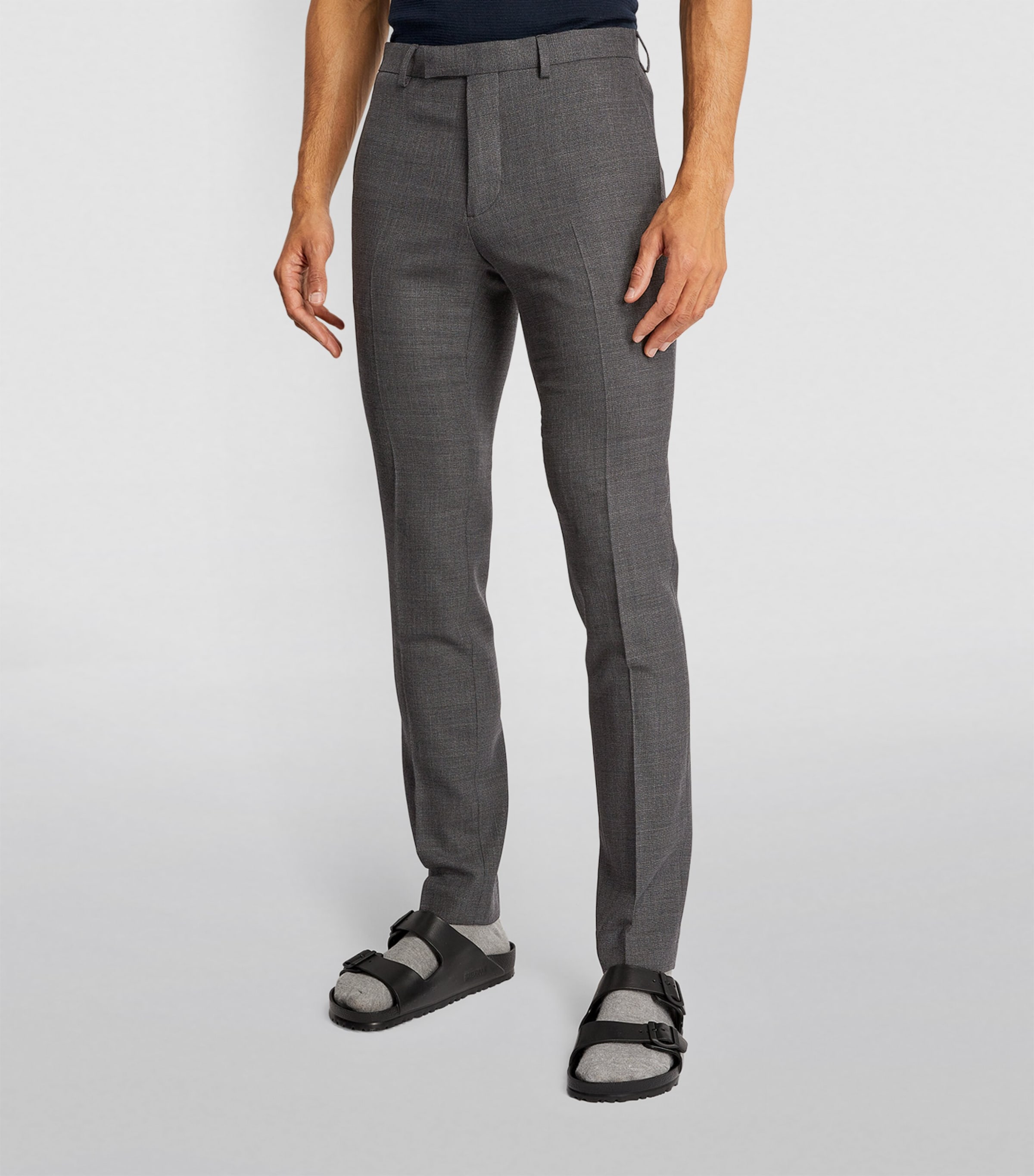 Wool-Rich Tailored Trousers WHITE Image 3