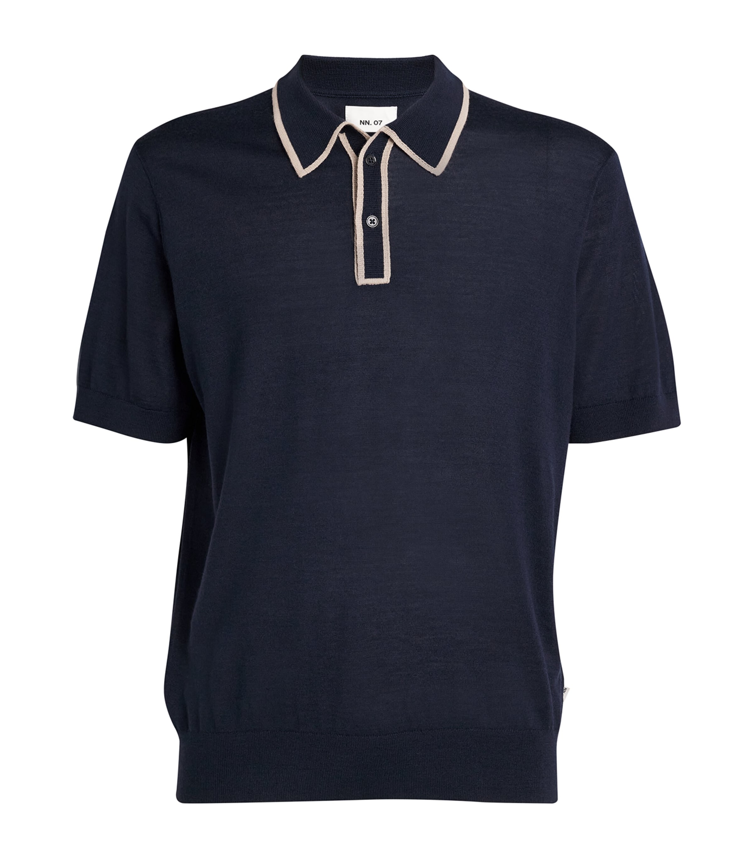 Nn07 Knitted Polo Shirt In Navy