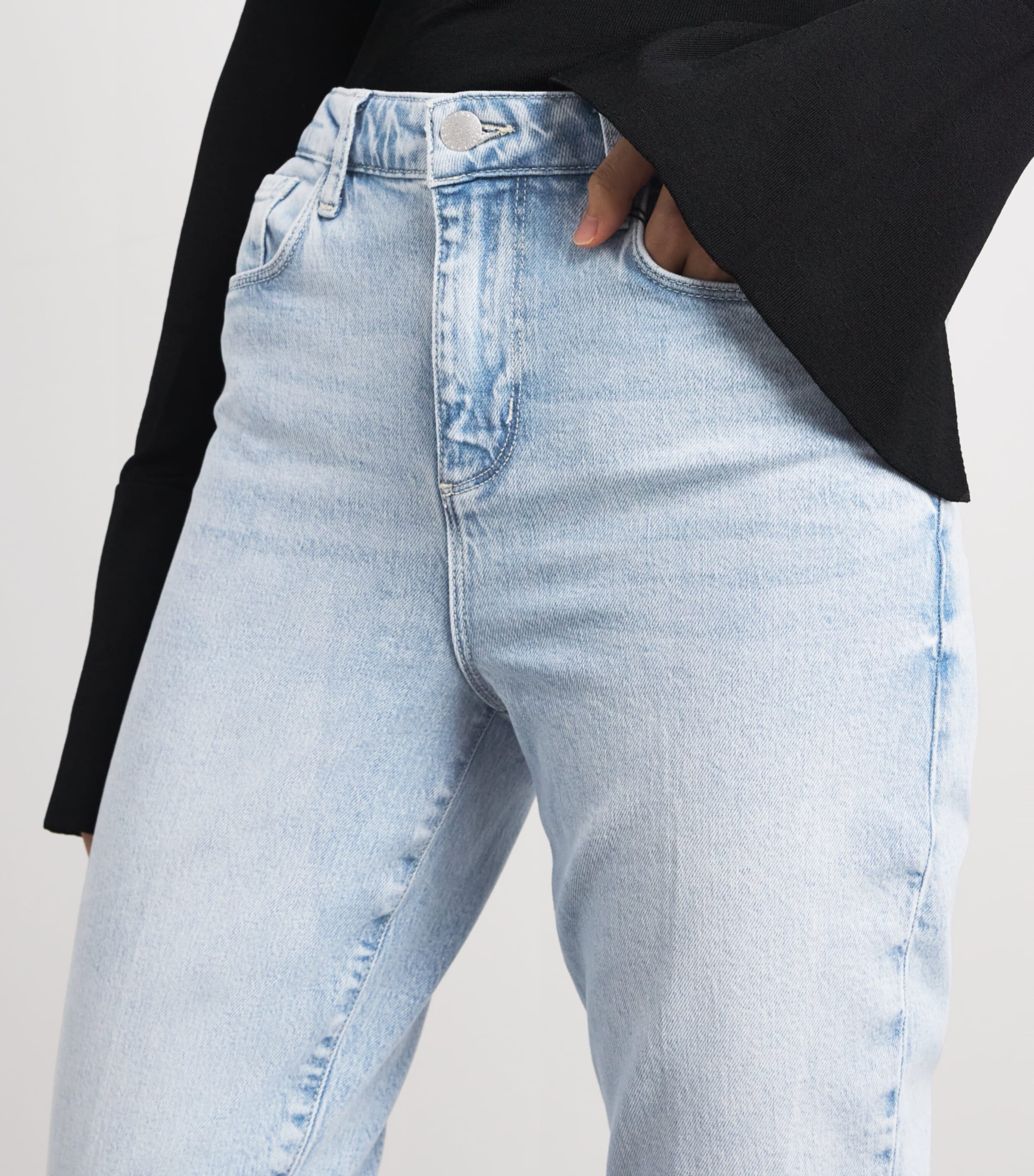 L'Agence Womens Tati Cropped Micro Bootcut Jeans Cabo Cabo Image 3
