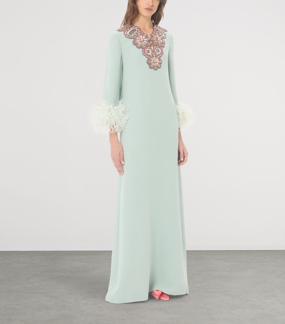 Silk Embellished Maxi Dress QM1 Image 5