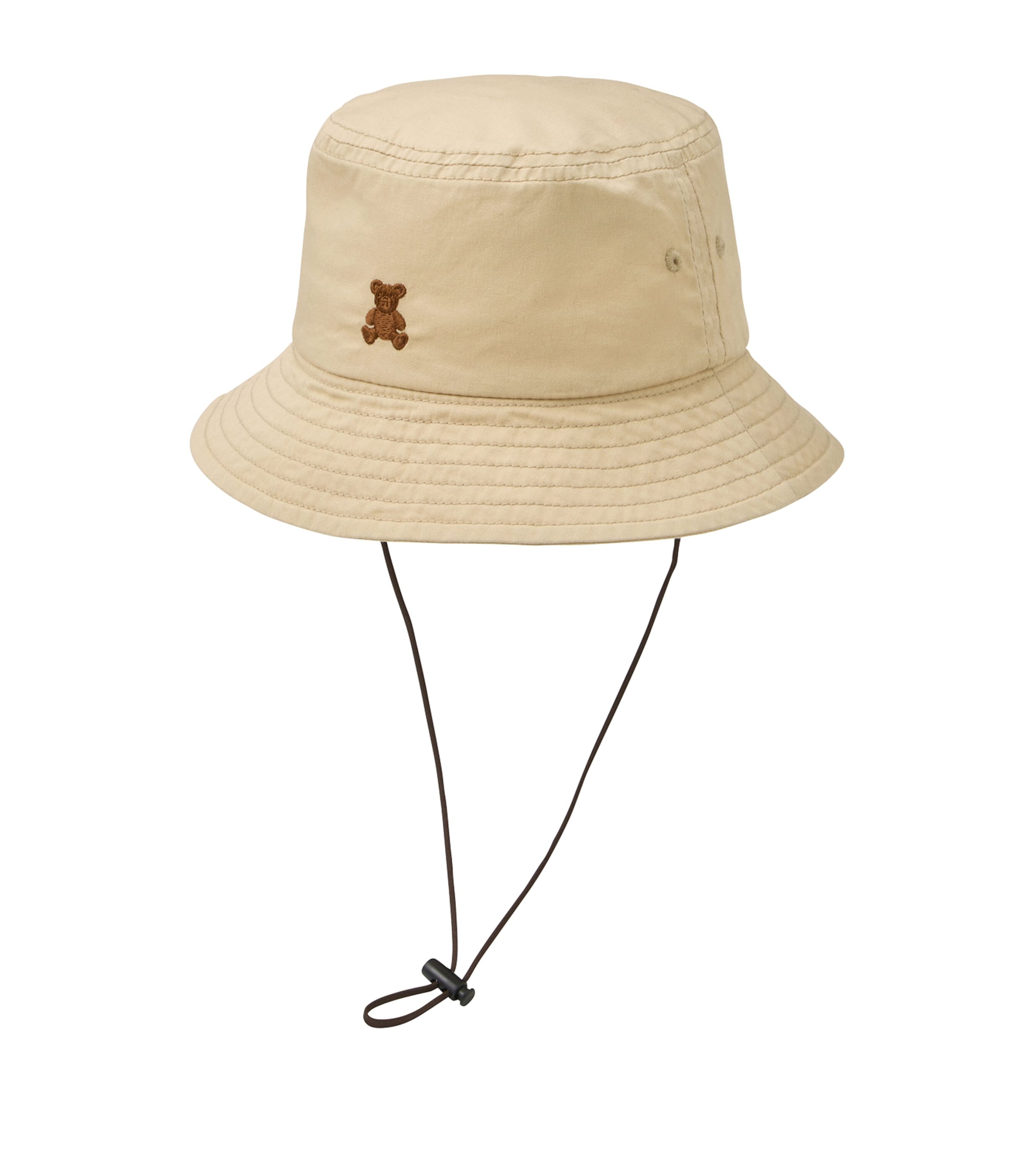 Miki House Cotton Bear-motif Hat In Neutral