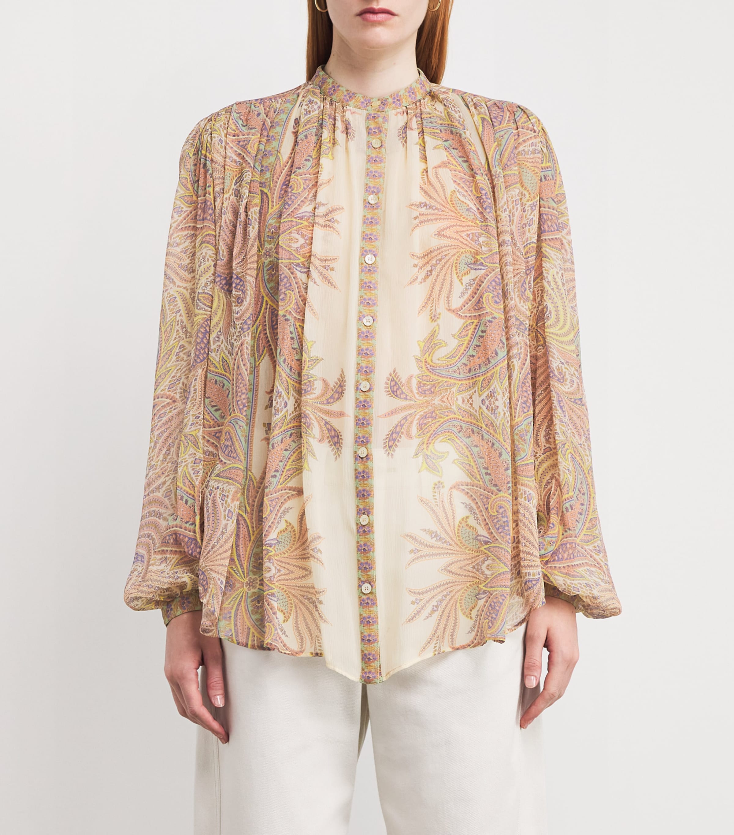 Silk Printed Blouse X0804 Image 3