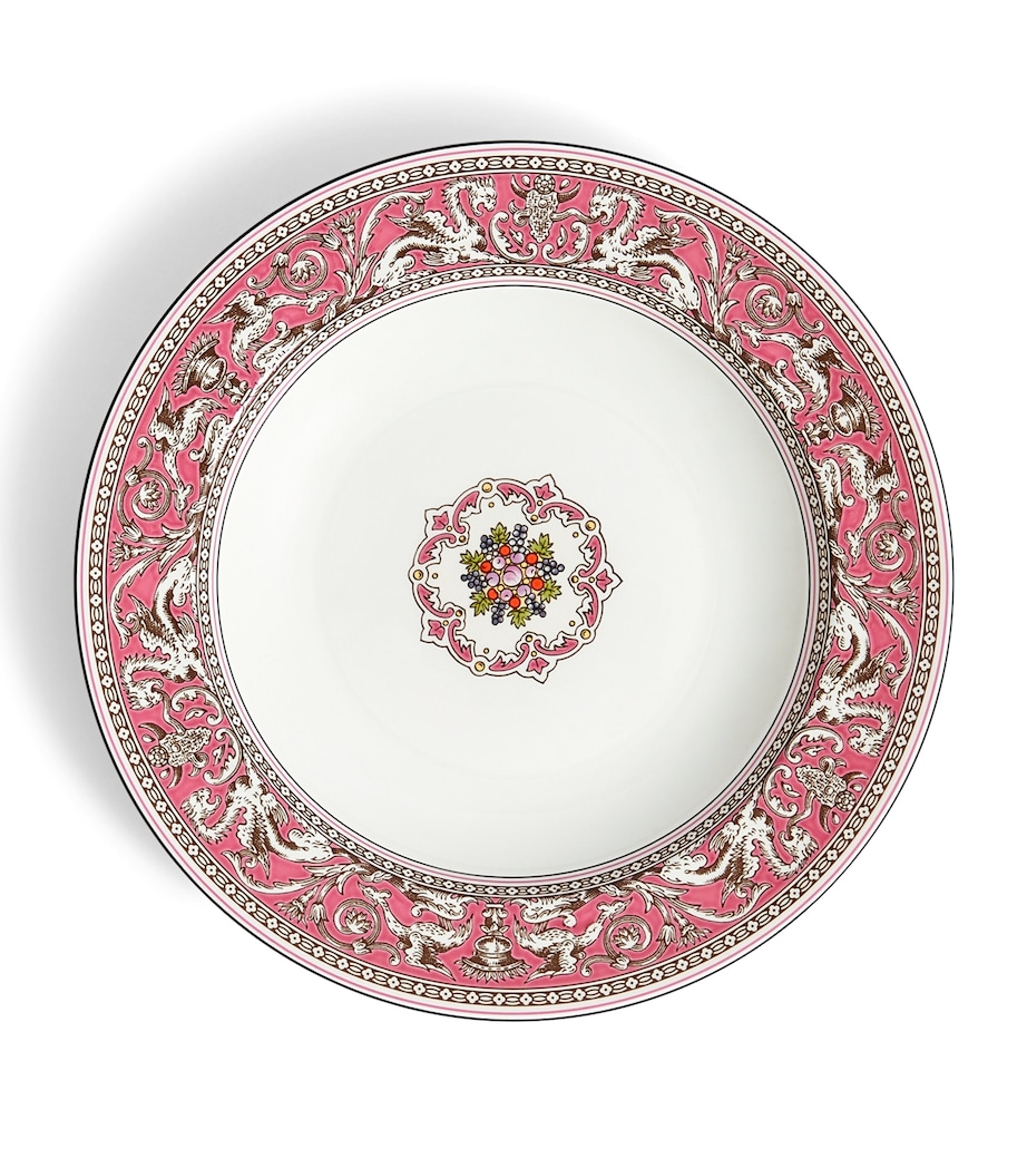 Florentine Fuchsia Rimmed Soup Bowl (23cm) PINK Image 1