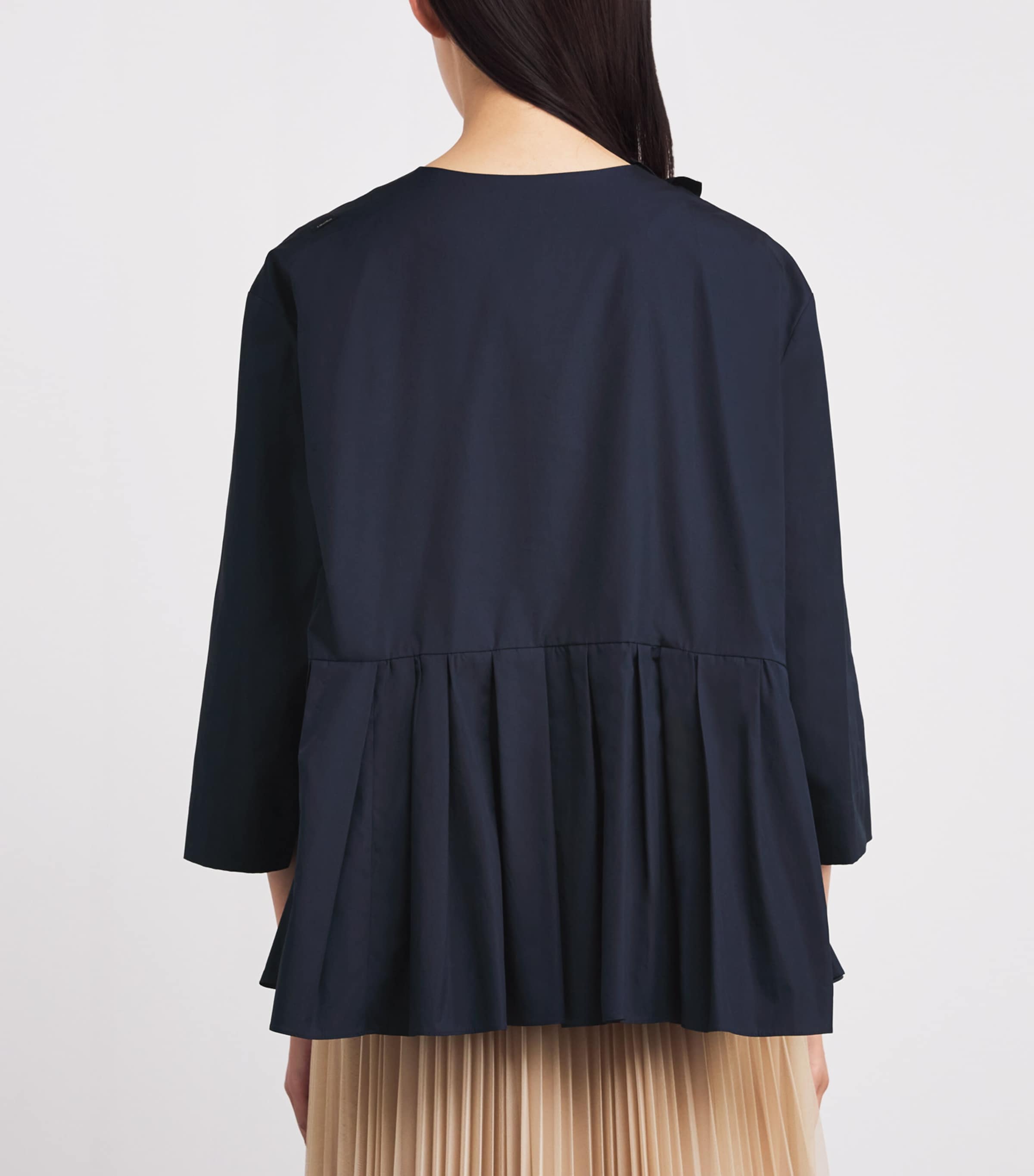 Cotton Ruffle-Detail Shirt ULTRAMARINE Image 4