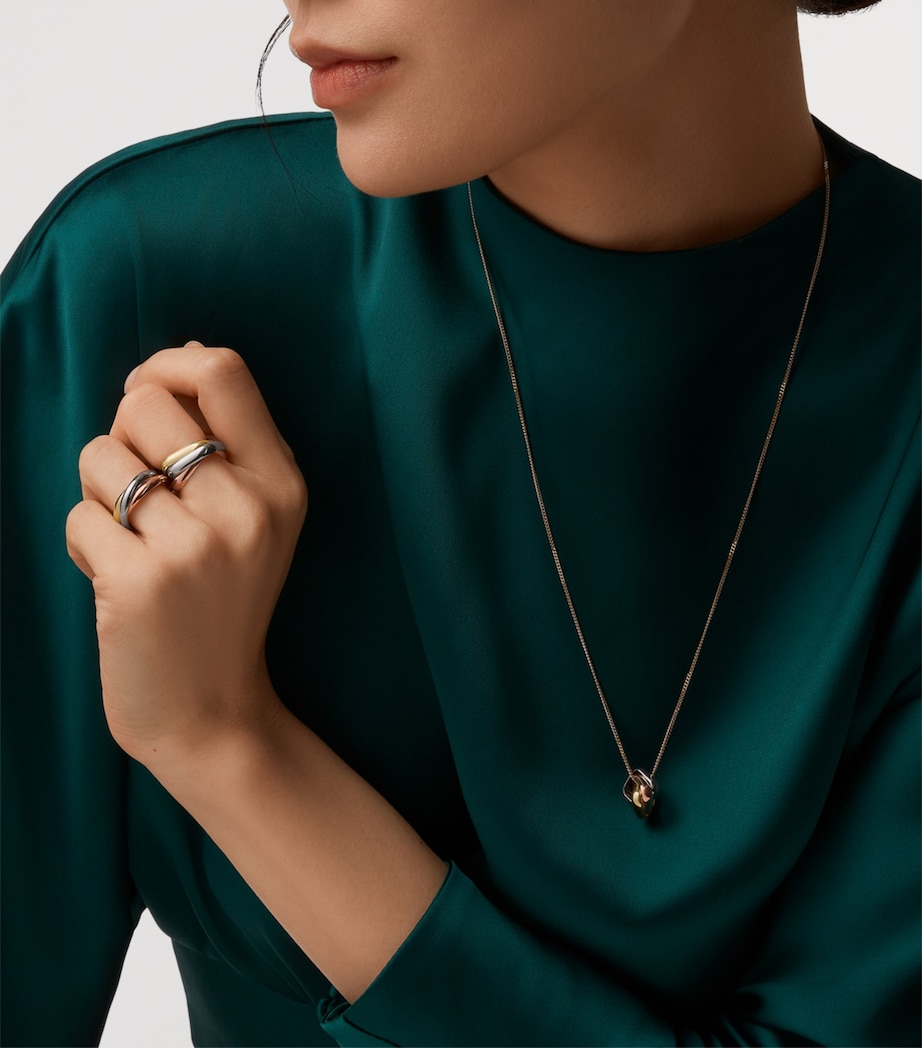 Medium White, Yellow and Rose Gold Trinity Ring MIXED GOLD Image 7