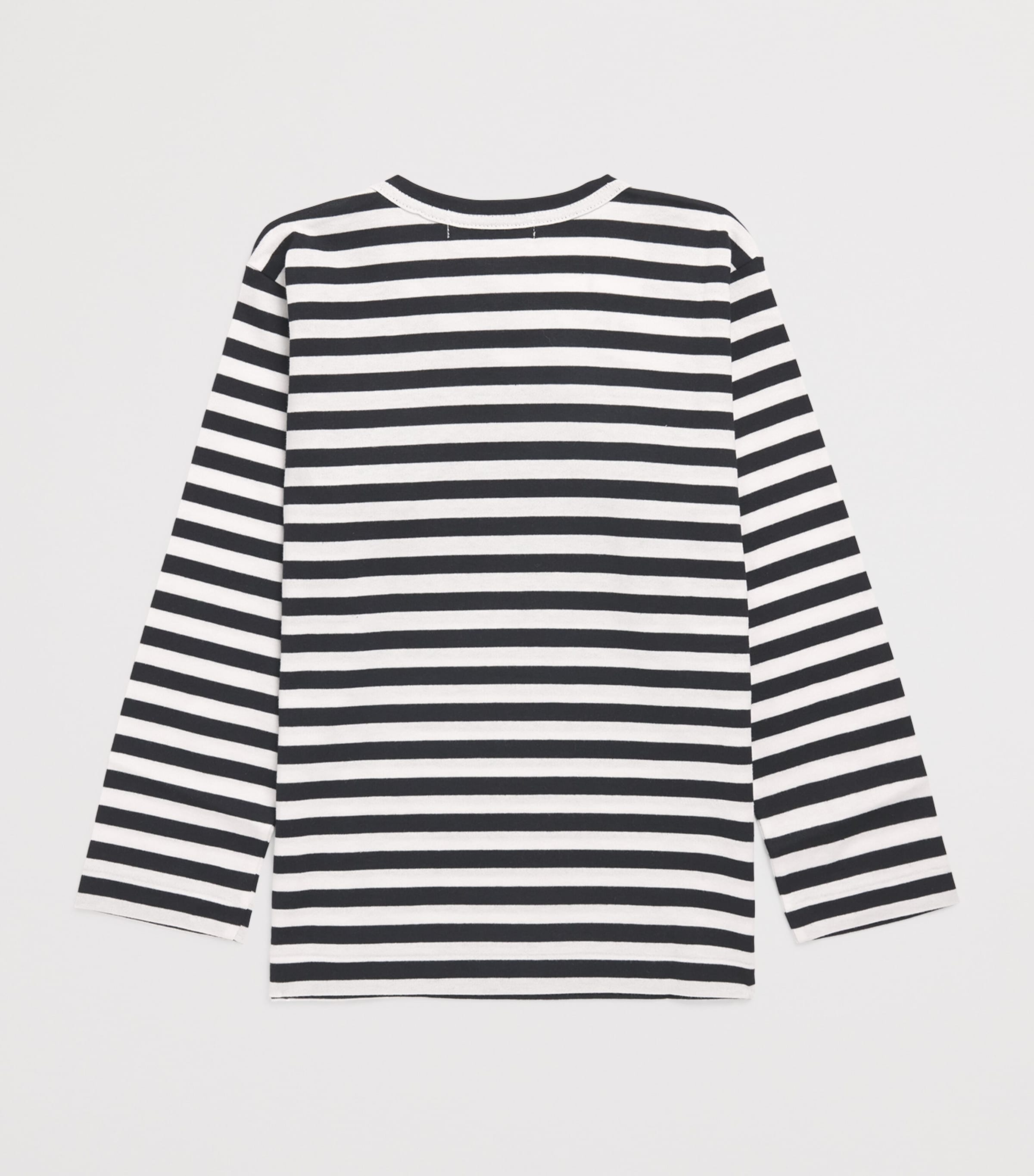 Comme Des Garçons Cotton Stripe Heart Logo T-Shirt (2-6 Years) Image 2