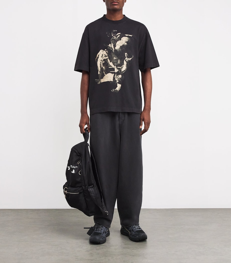 Off-White Mens Cotton Martyrdom T-Shirt Vintage Black Image 2