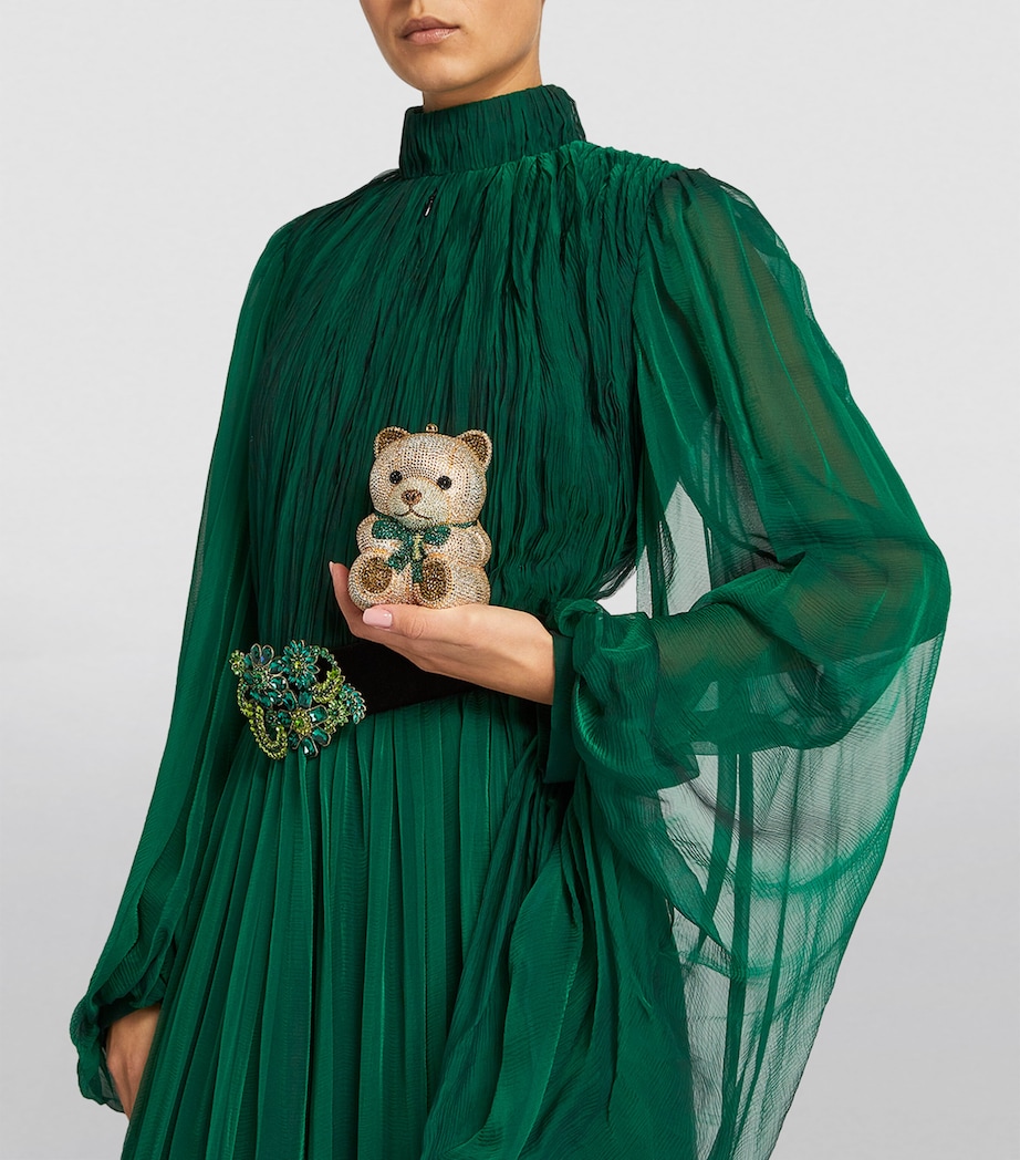 Embellished Harrods Bear Clutch Bag CHAMPAGNE PROSECCO Image 5