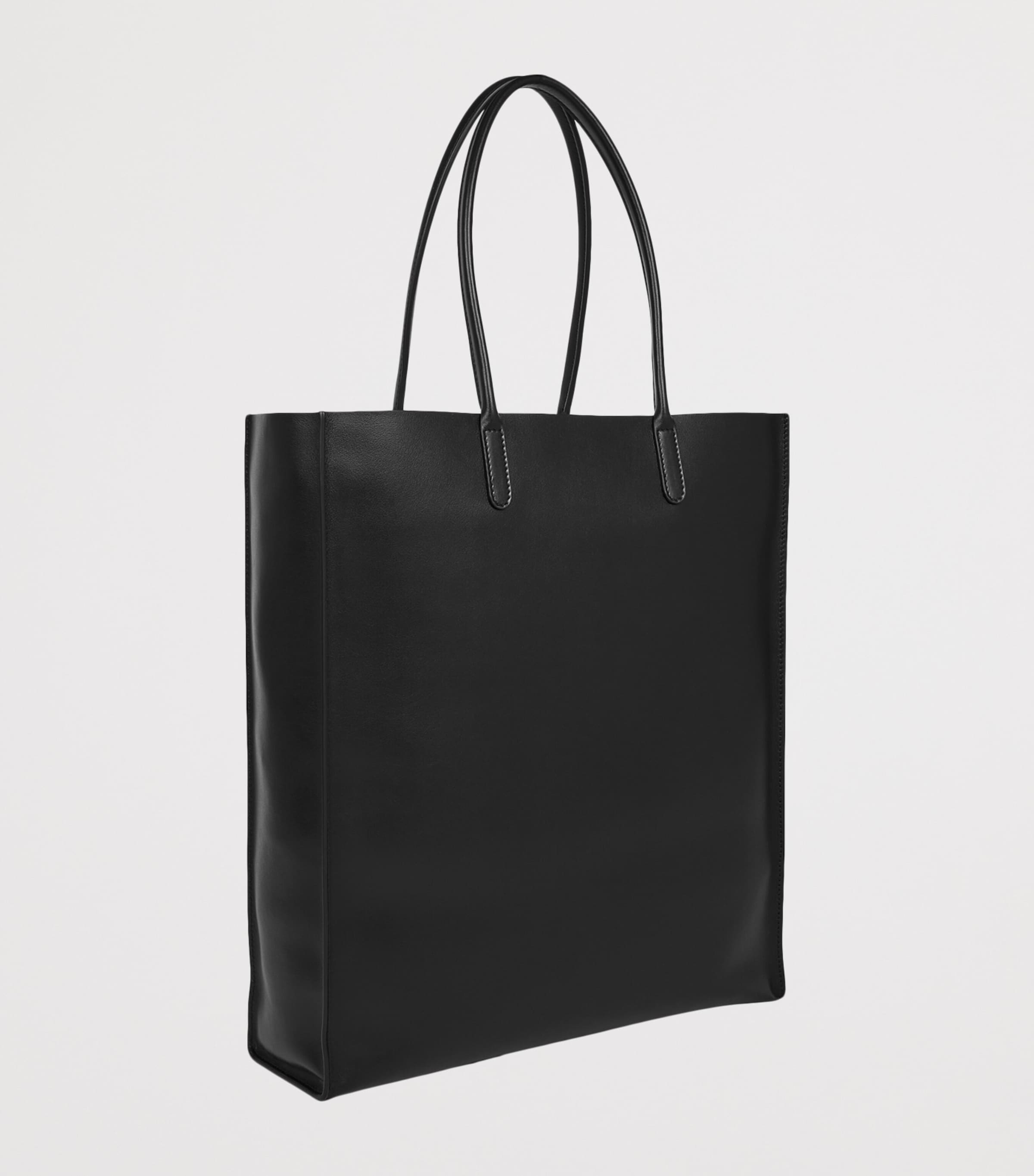 Smythson Mini Leather Kingly Tote Bag Black Image 3