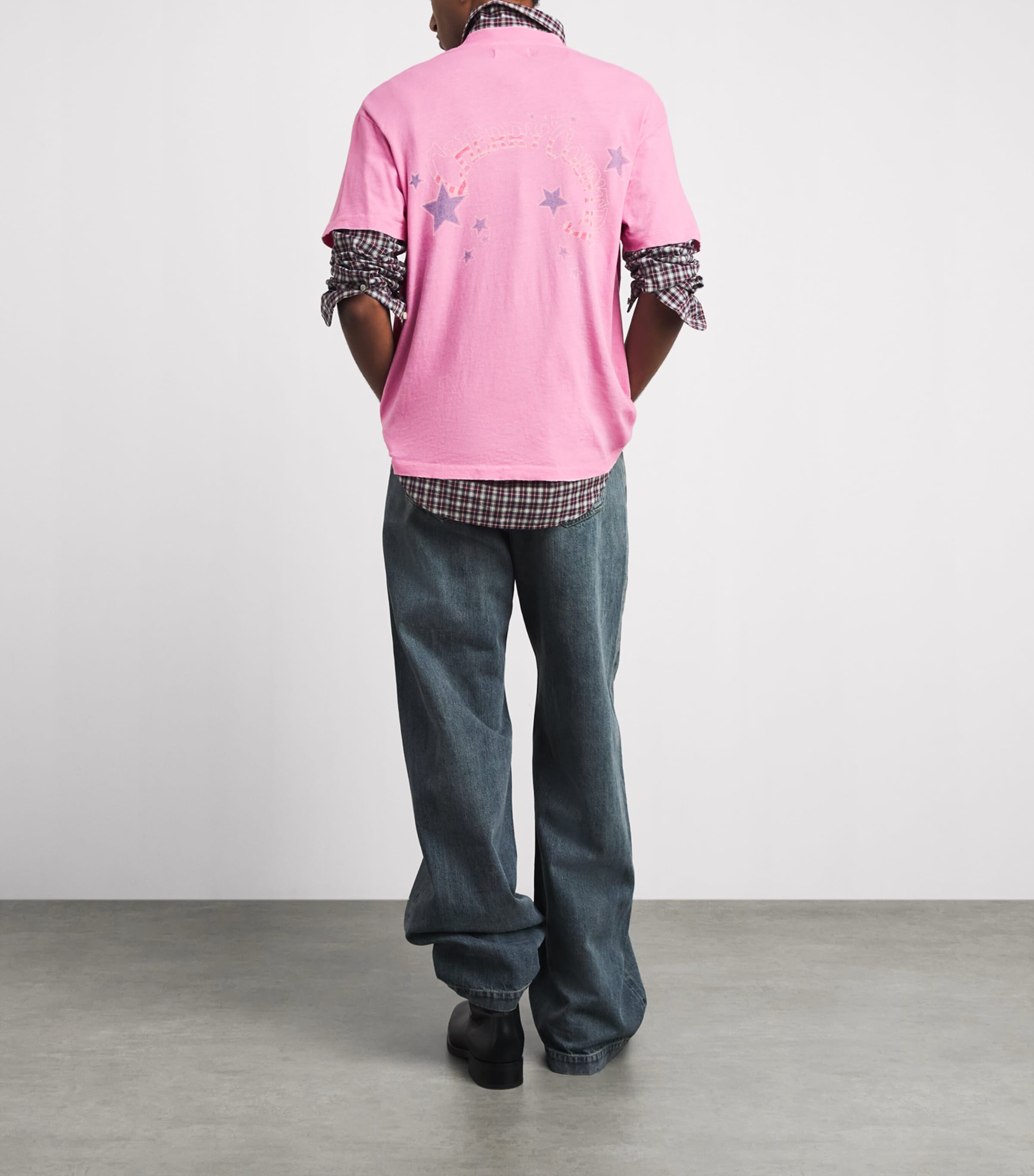Cherry Los Angeles Mens Cotton Country Classic T-Shirt Fuschia Image 2