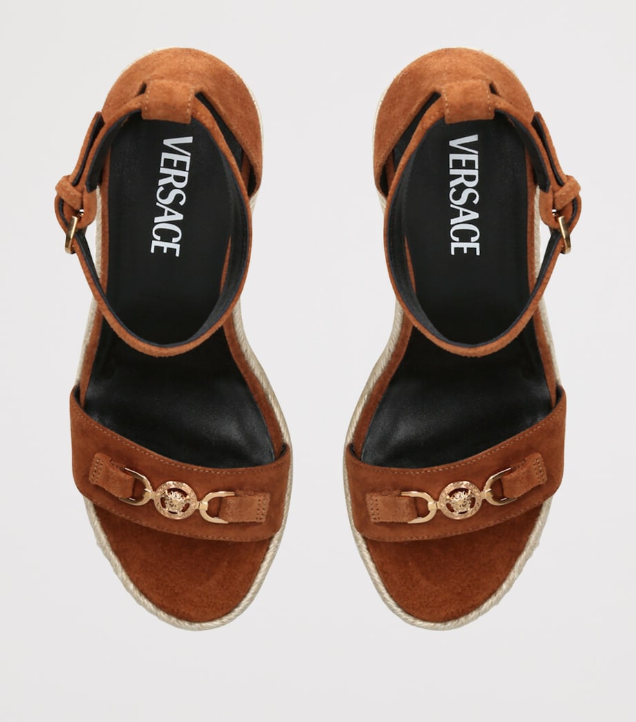 Leather Espadrille Wedges 120 BROWN/OTH Image 4