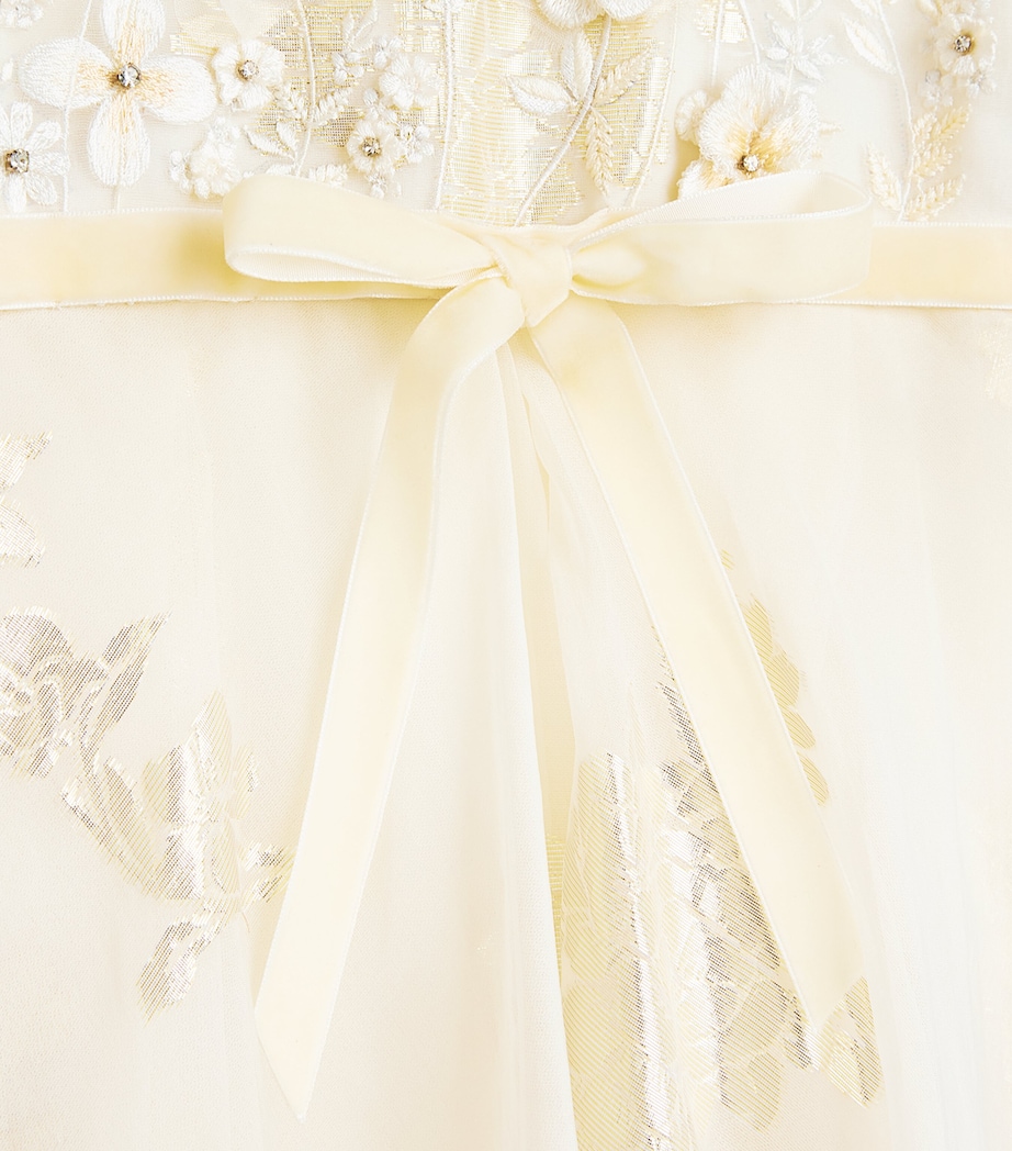 Silk-Blend Embellished Gemma Dress (2-14 Years) IVORY Image 3