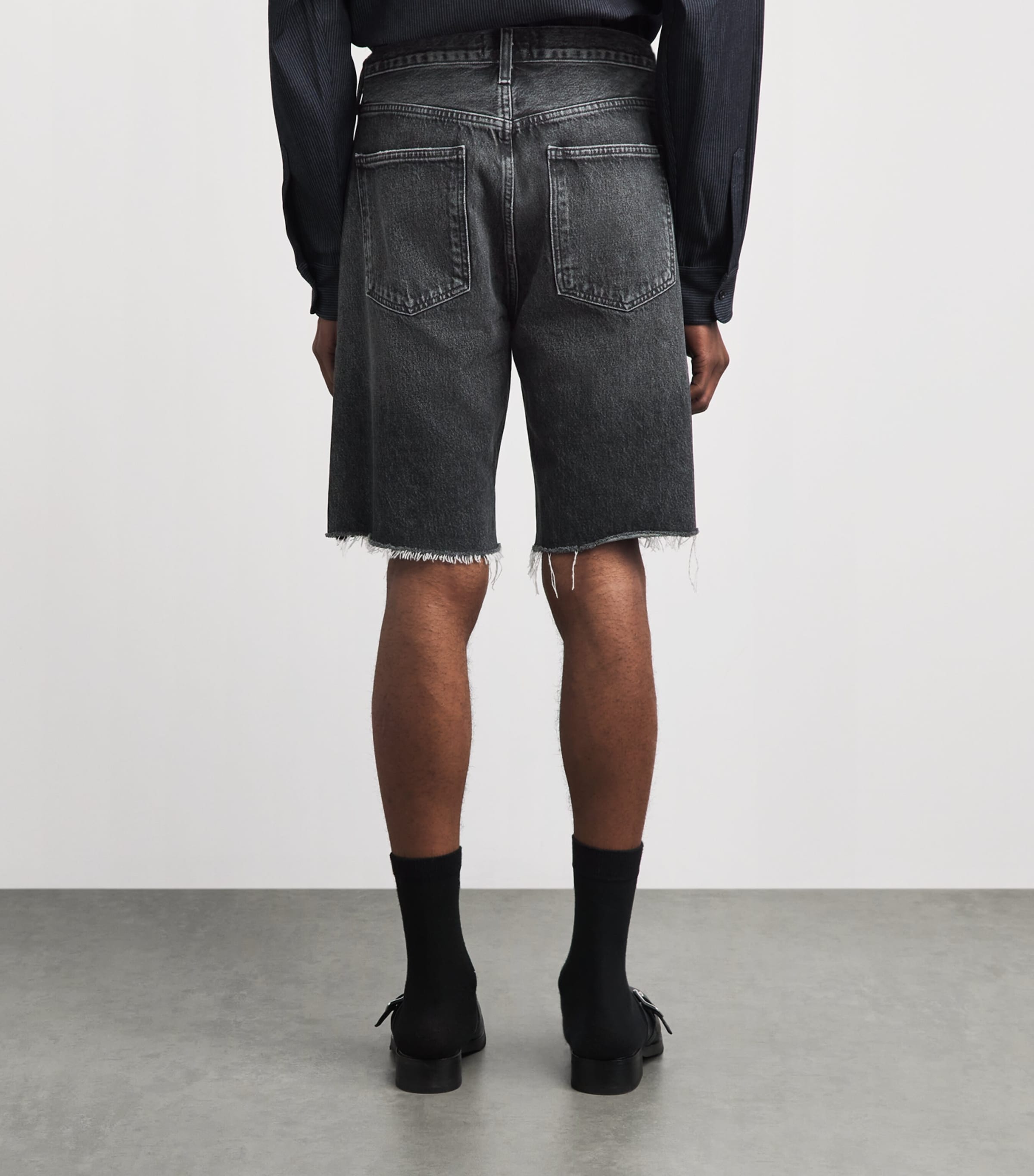 AGOLDE Mens Denim Anson Shorts Clipvdk Wsh Blk Image 5