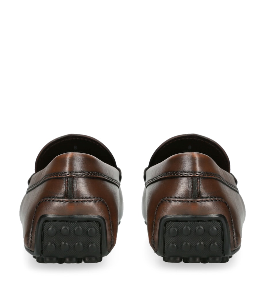 Leather Penny Driving Shoes DARK BROWN Image 2