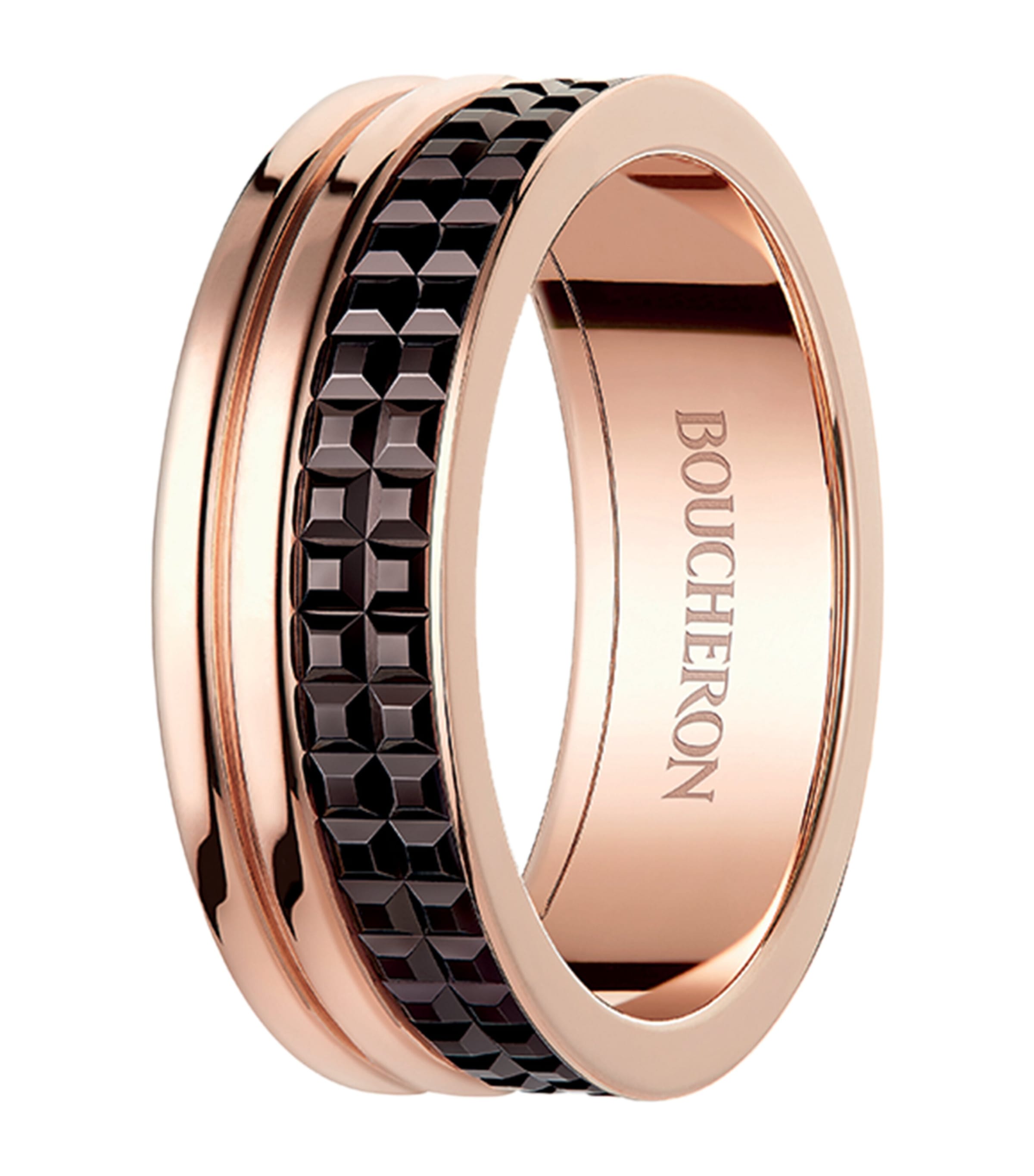 【Boucheron】Quatre Classique 18Kローズゴールド＆ブラウンPVD Boucheron Quatre Classique ウェディングリング 18Kローズ