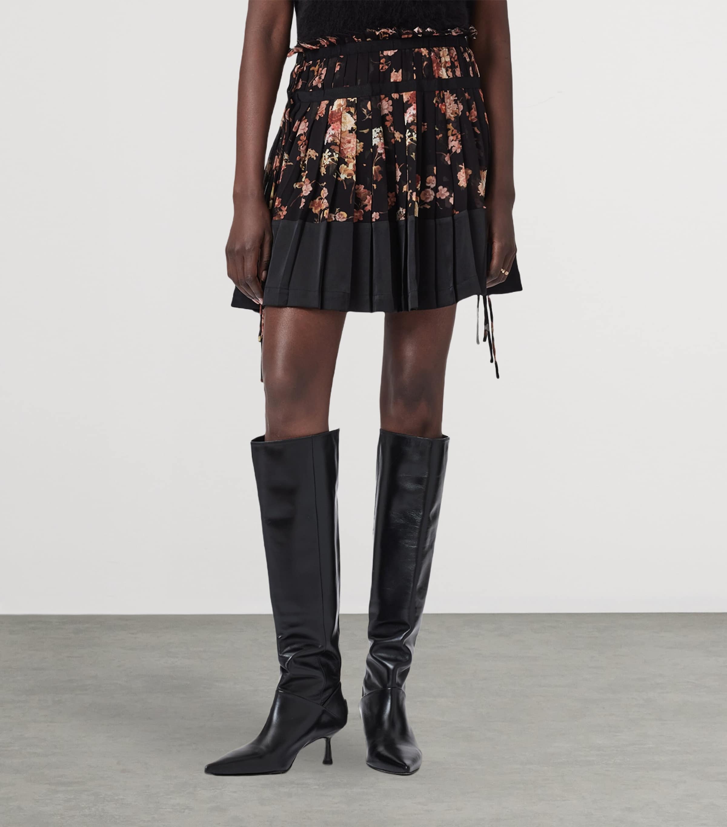 AllSaints Womens Elara Mini Skirt Armada Black Image 5