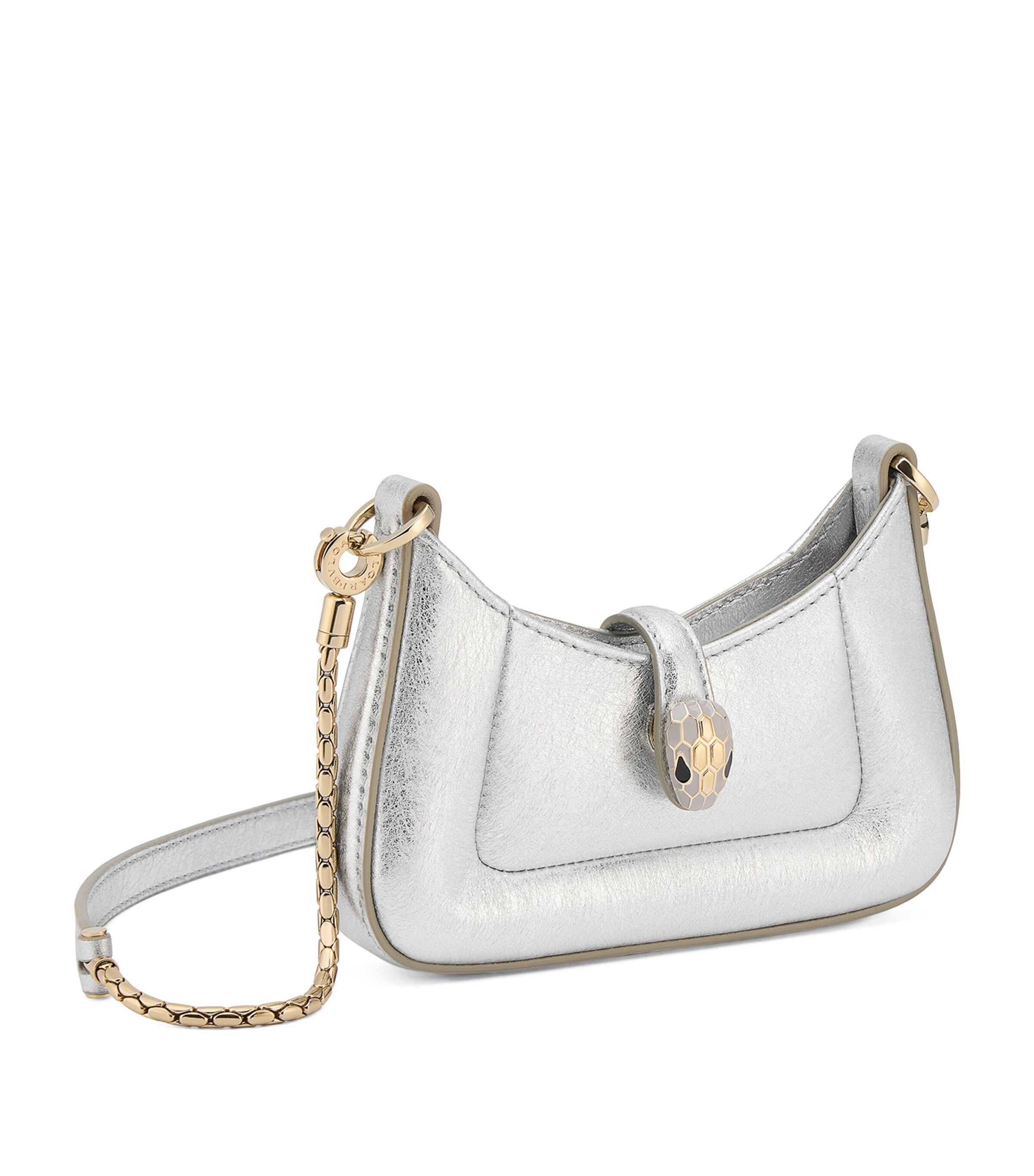 【BVLGARI】SERPENTI BAIA スネークヘッド ショルダーバッグ Beige Fabric Serpenti Baia Shoulder Bag 294108 | Bvlgari