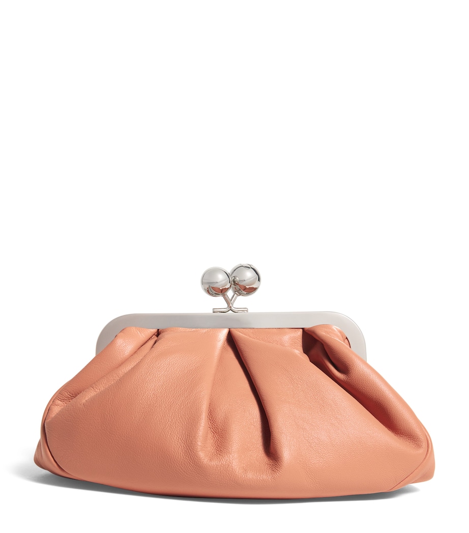 Small Leather Pasticcino Clutch Bag PINK Image 1