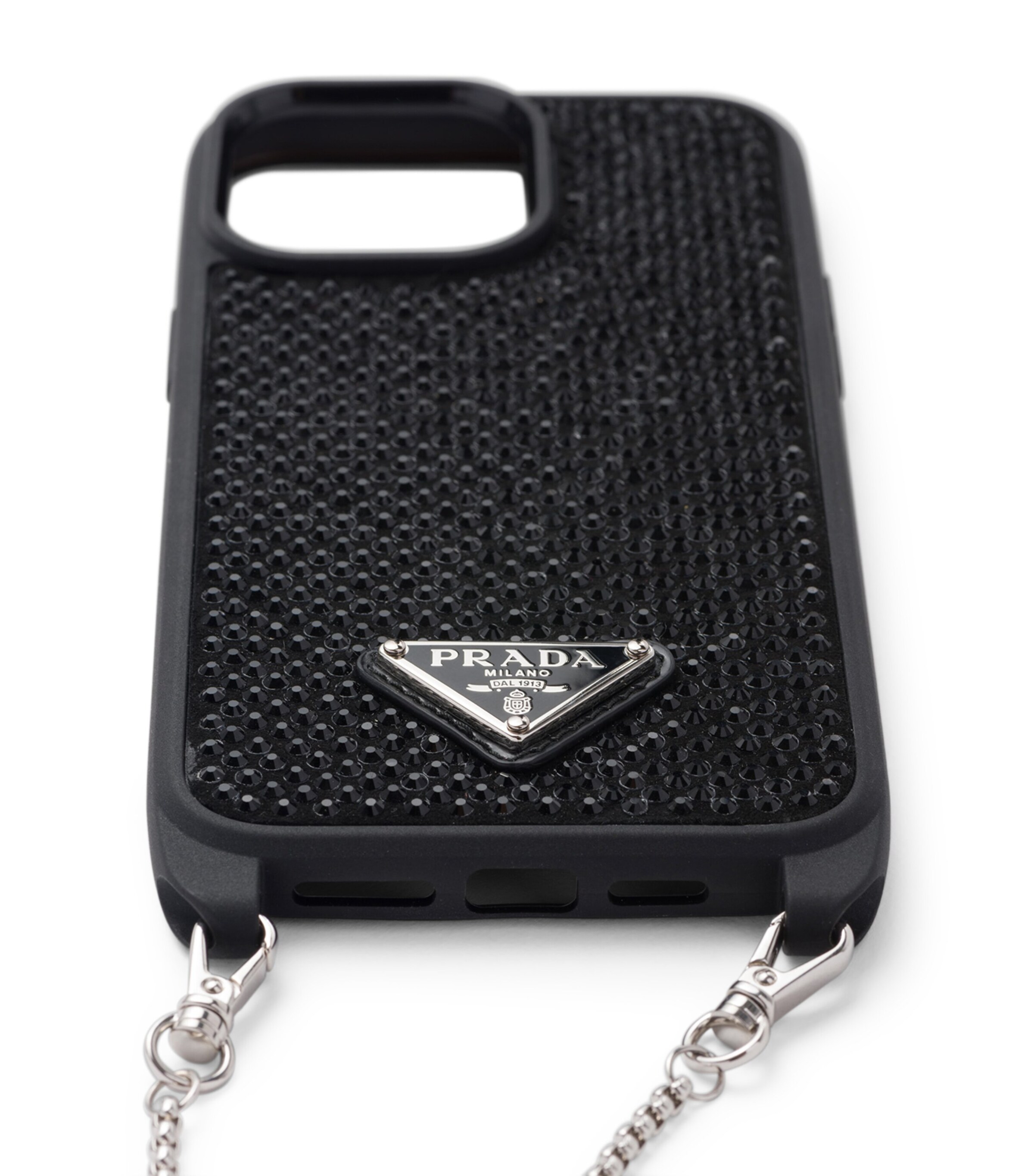 Prada Black Embellished iPhone 14 Pro Max Case | Harrods UK