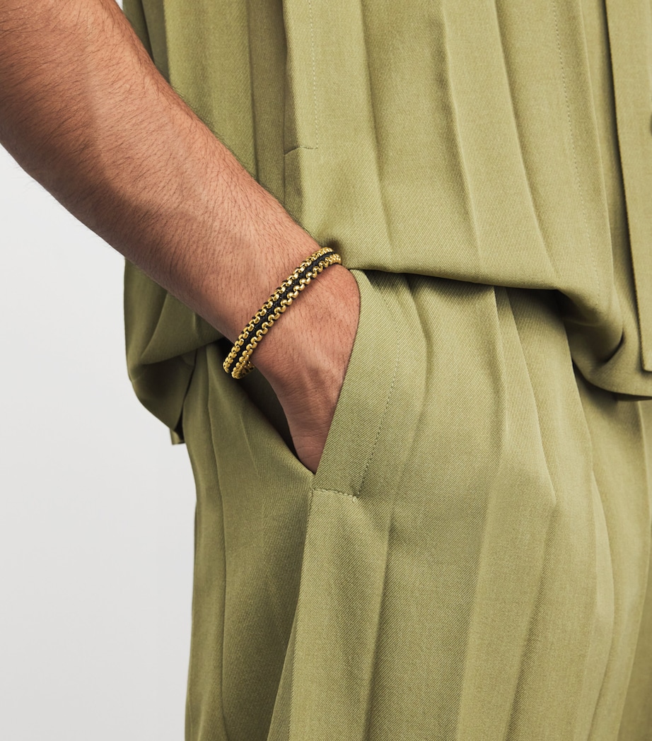 Nialaya Jewelry Gold-Plated Stainless Steel Box Chain Bracelet Image 2