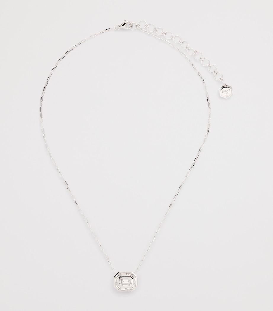 White Gold and Diamond Illusion Necklace WHITE GOLD Image 2