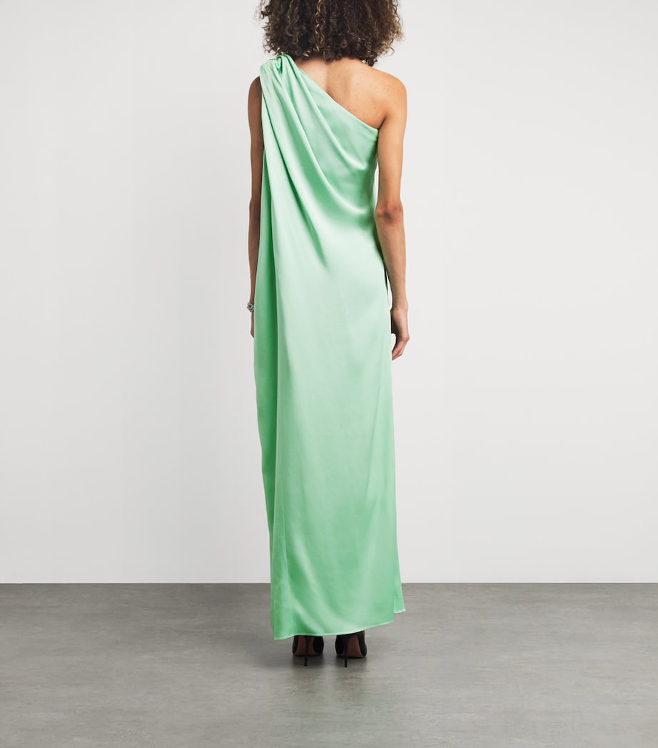 Satin Embellished Chain Gown 3900 LIGHT MINT Image 3