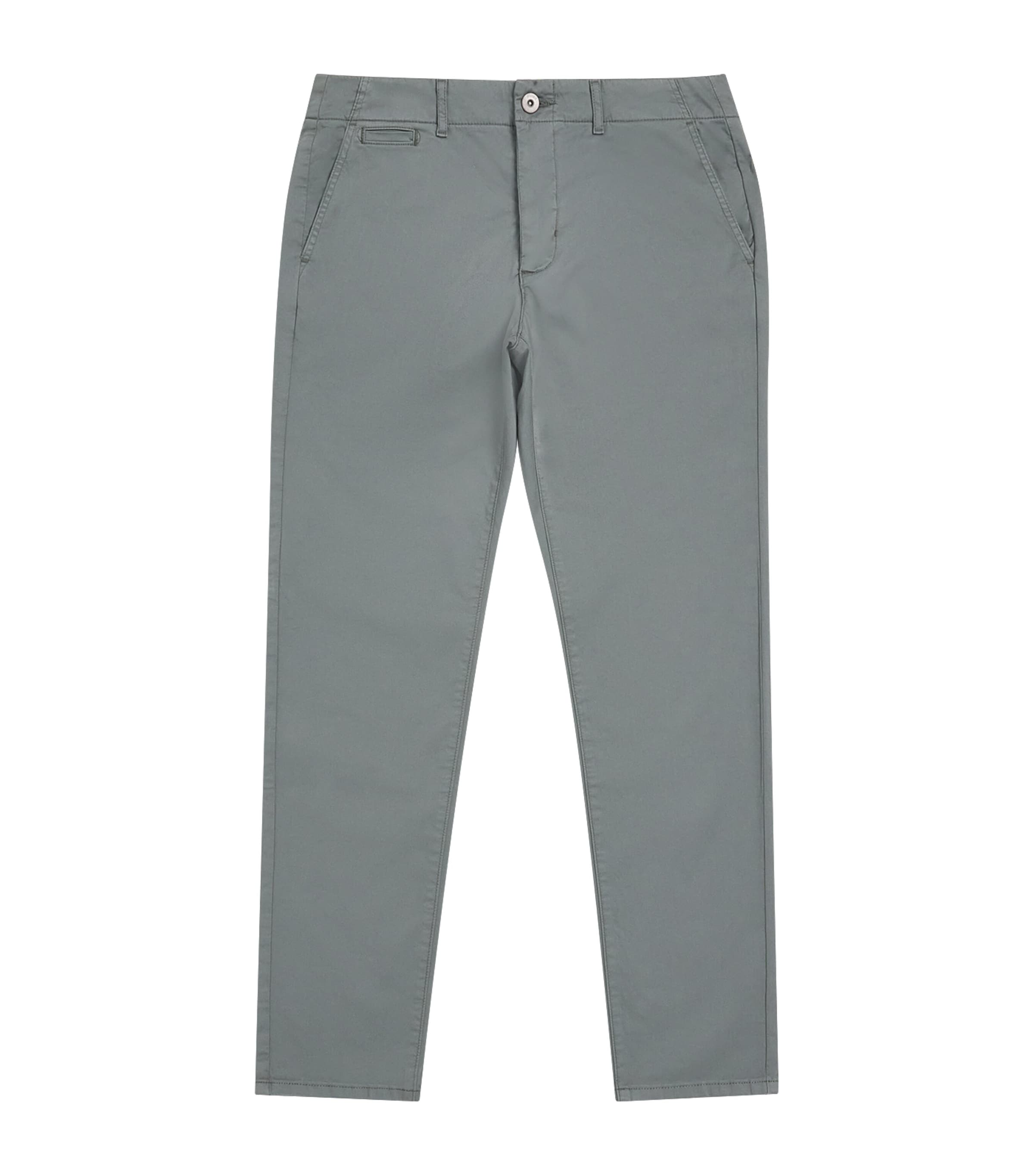 Paige Cotton Danford Straight Chinos In Gray