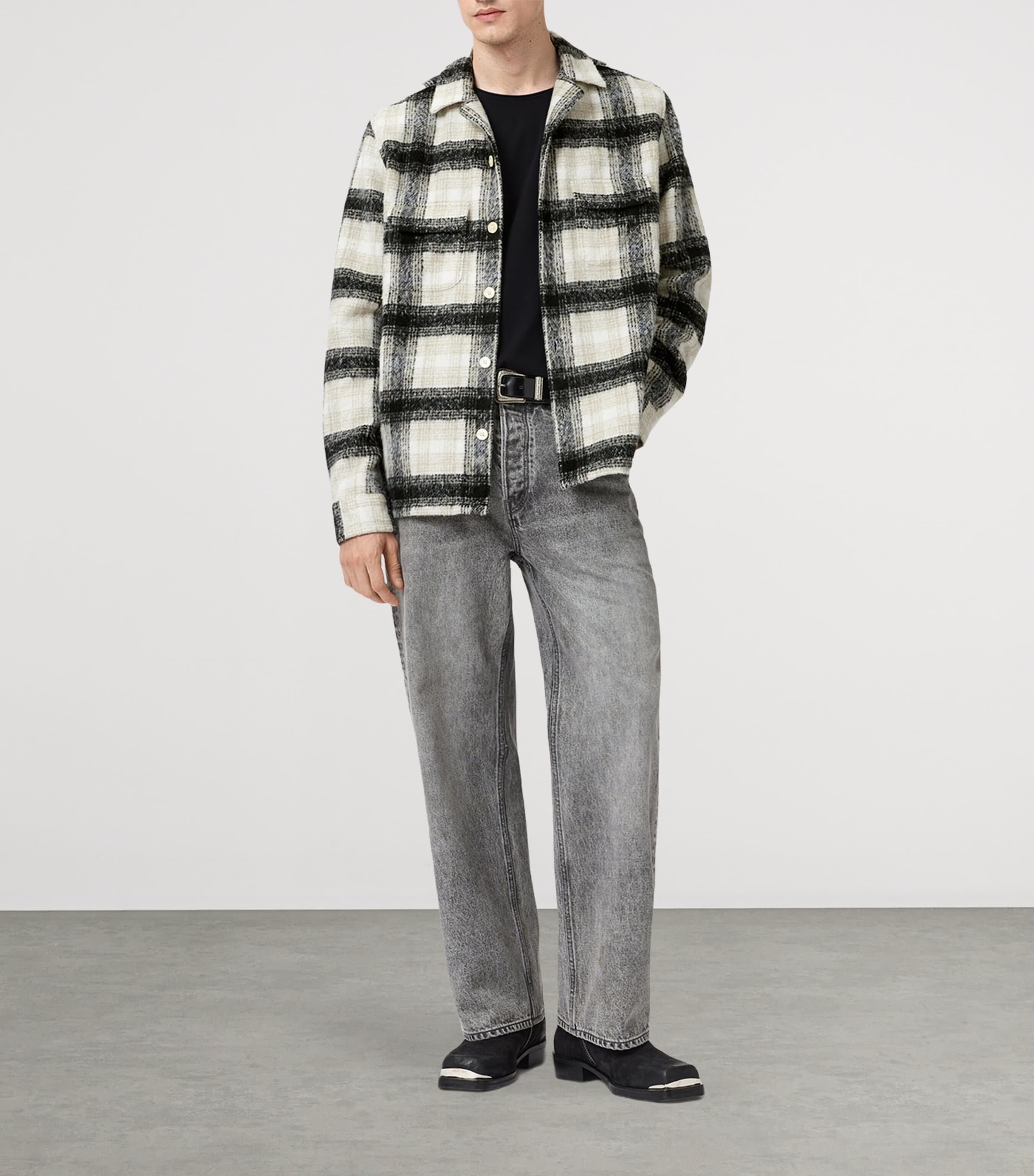 Check Lapse Shirt BLACK/GREY Image 2