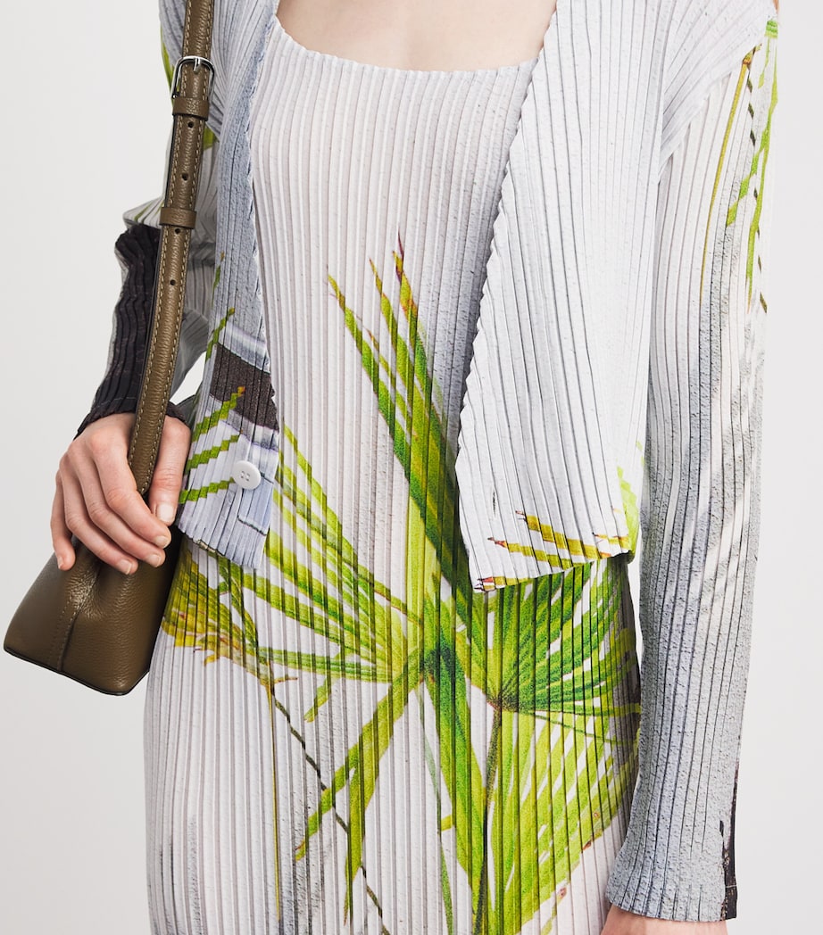 Issey Miyake Womens Urban Jungle Pleats Cardigan White Hued Image 3