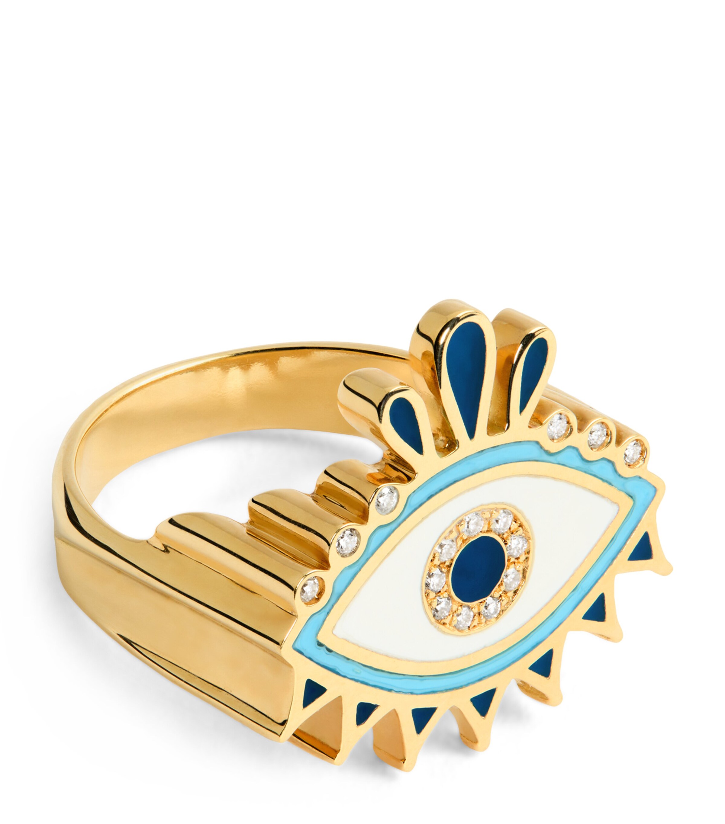 L'ATELIER NAWBAR Yellow Gold, Diamond and Enamel Amulets of Light Ring Yellow Gold Image 1