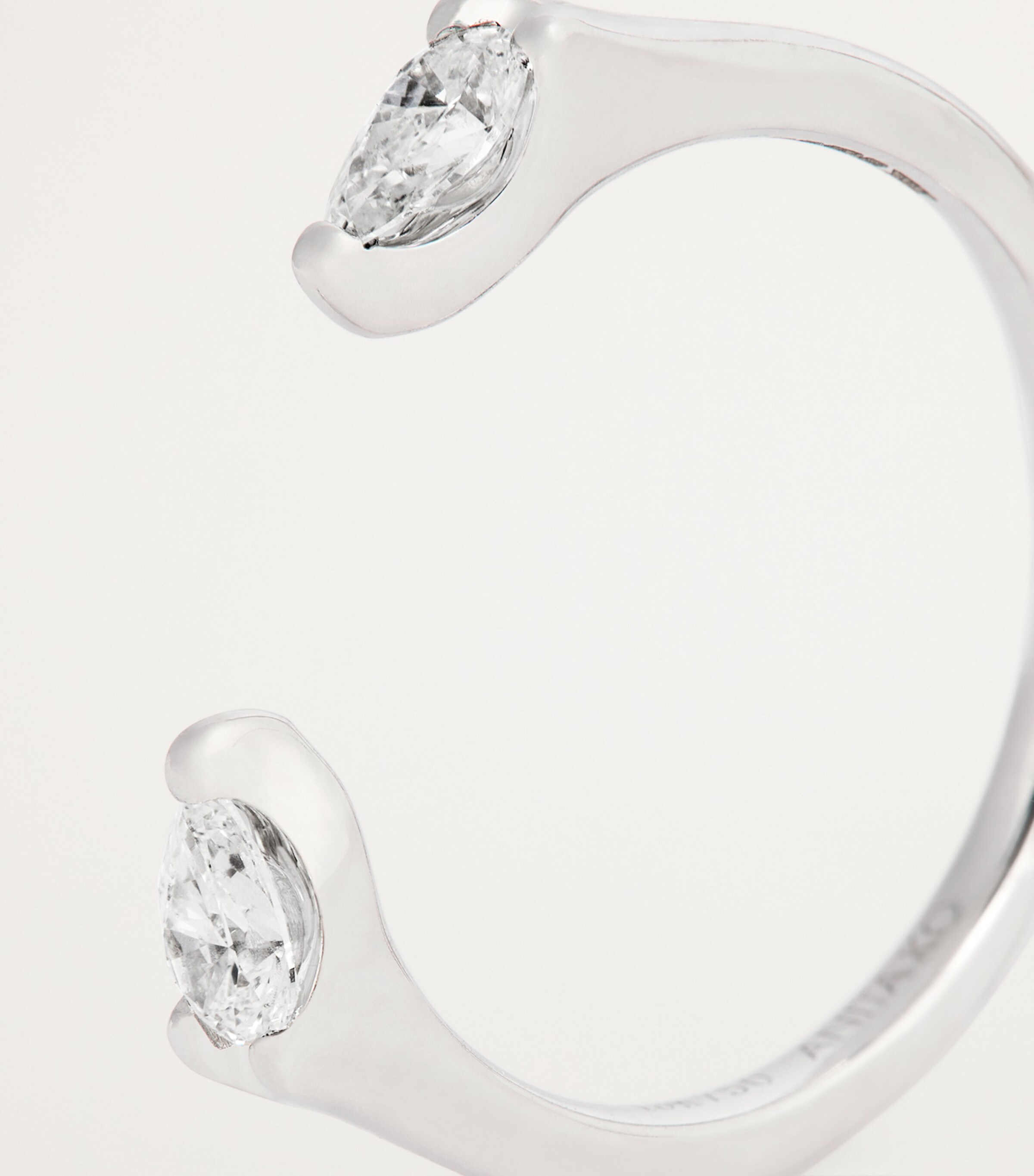 White Gold and Diamond Orbit Ring WHITE GOLD Image 6