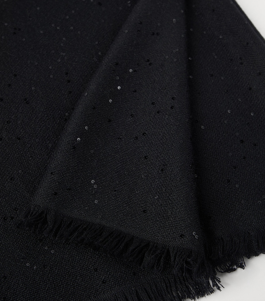 Cashmere-Silk Embellished Scarf C101 Image 5