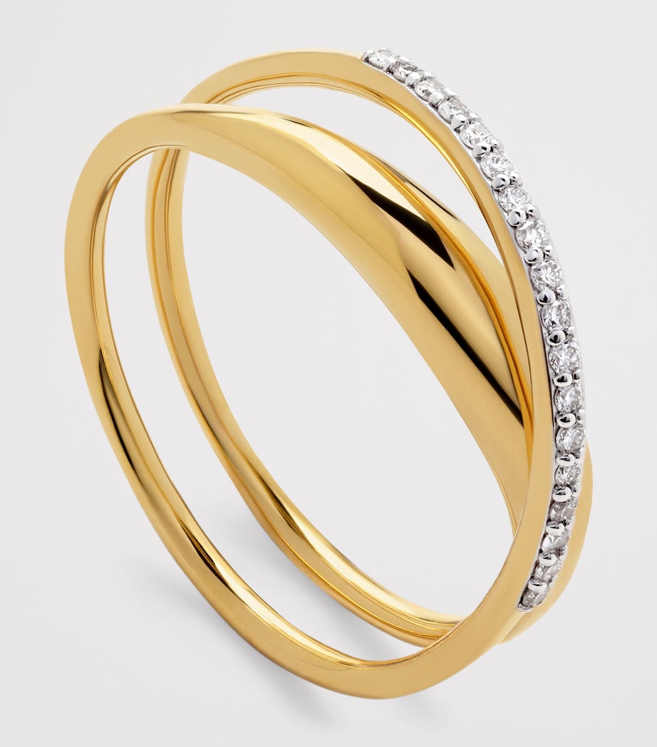 Gold Vermeil and Diamond Nura Wrap Ring 18K GOLD VERMEIL Image 3