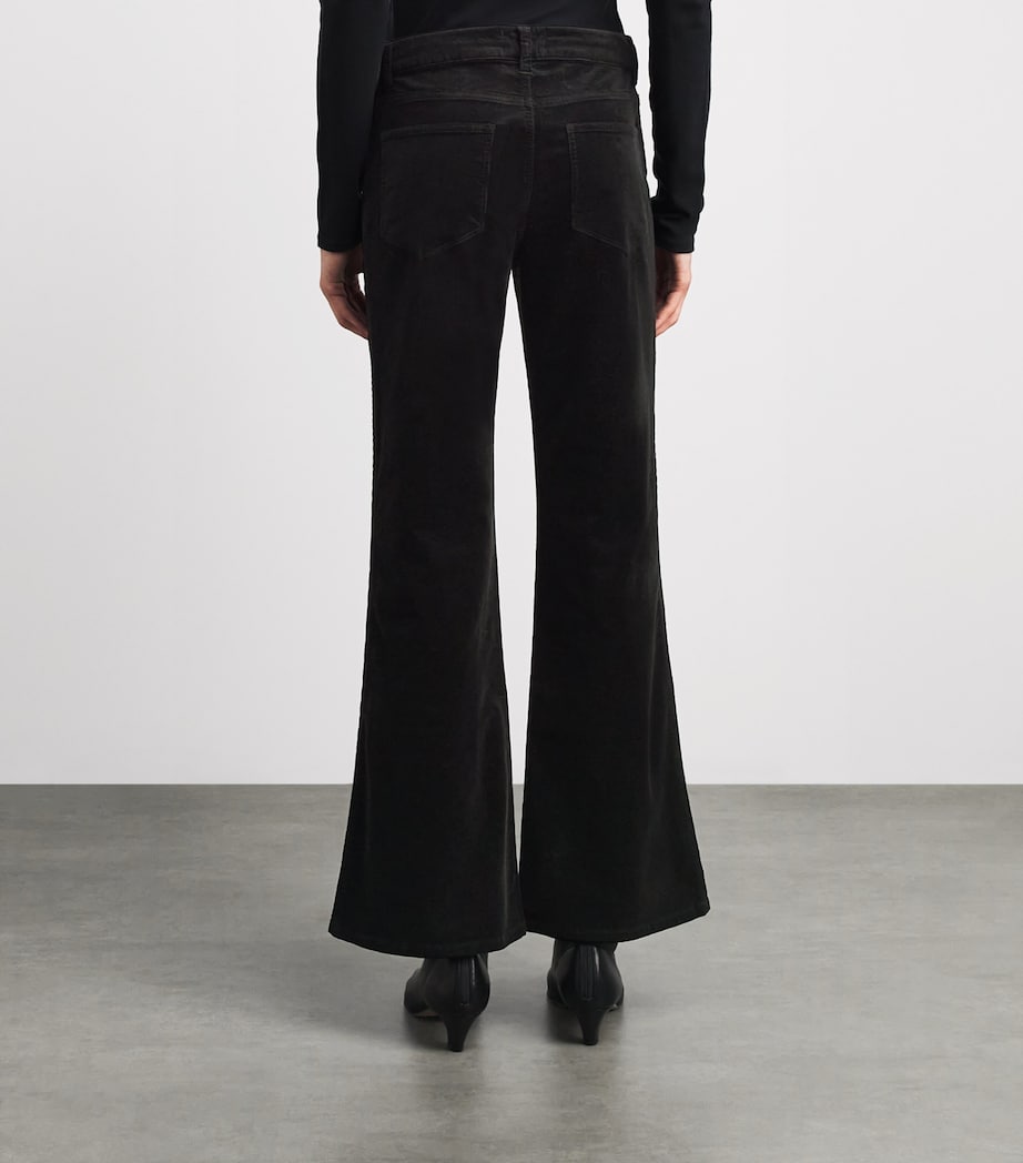 PAIGE Velvet Sofia Flared Jeans Black Image 5
