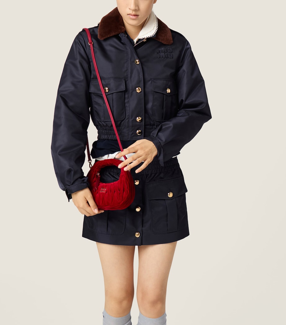 Mini Velvet Wander Top-Handle Bag F0011 Image 5