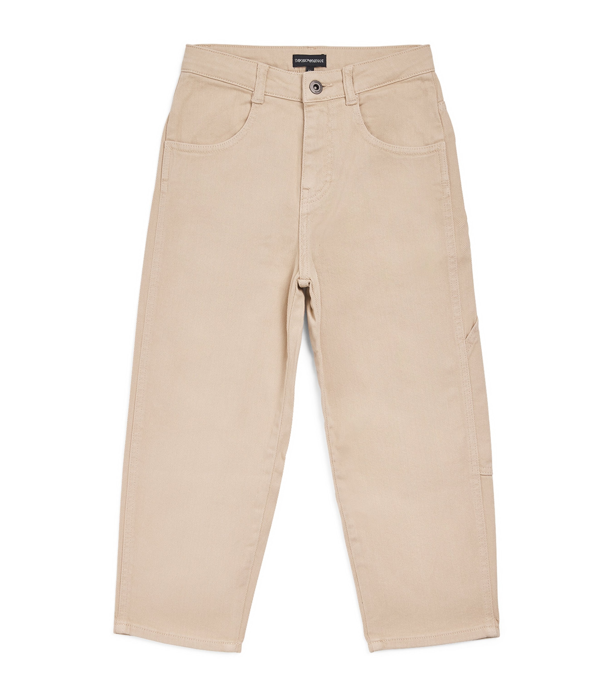 Shop Emporio Armani Straight Chinos In Beige