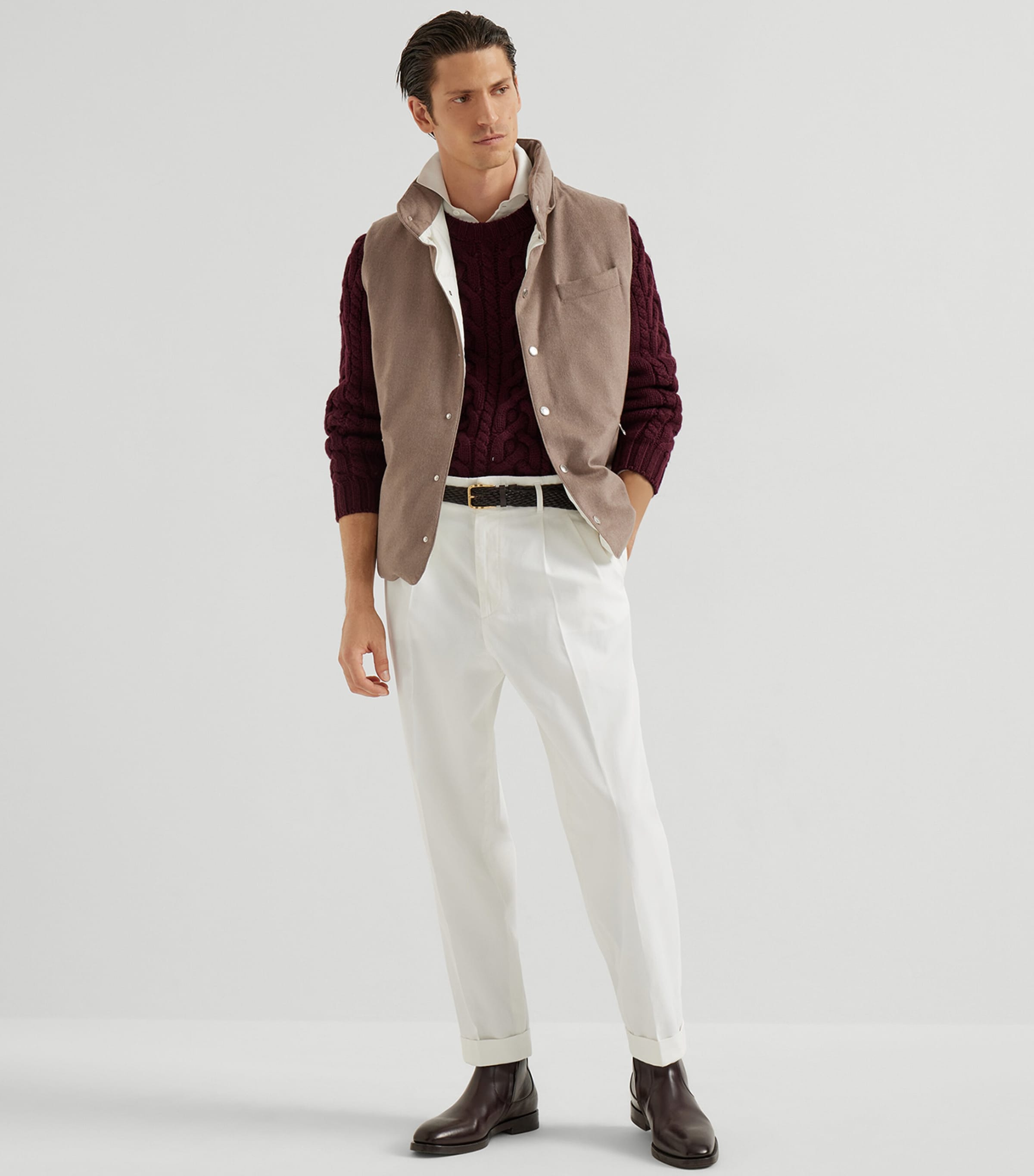 Wool Down-Filled Padded Gilet CSV18 Image 4