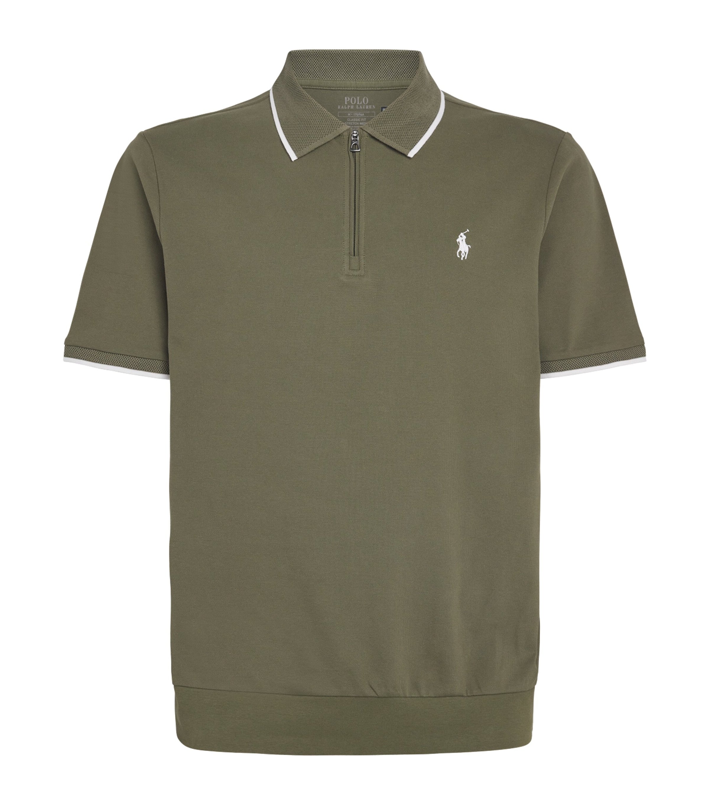 Polo Ralph Lauren Mens Stretch-Cotton Zip-Up Polo Shirt Cruise Image 1