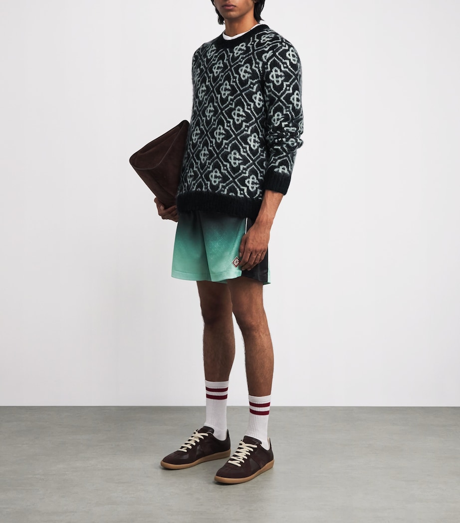 Casablanca Mens Mohair-Blend Monogram Sweater Monogram Image 2