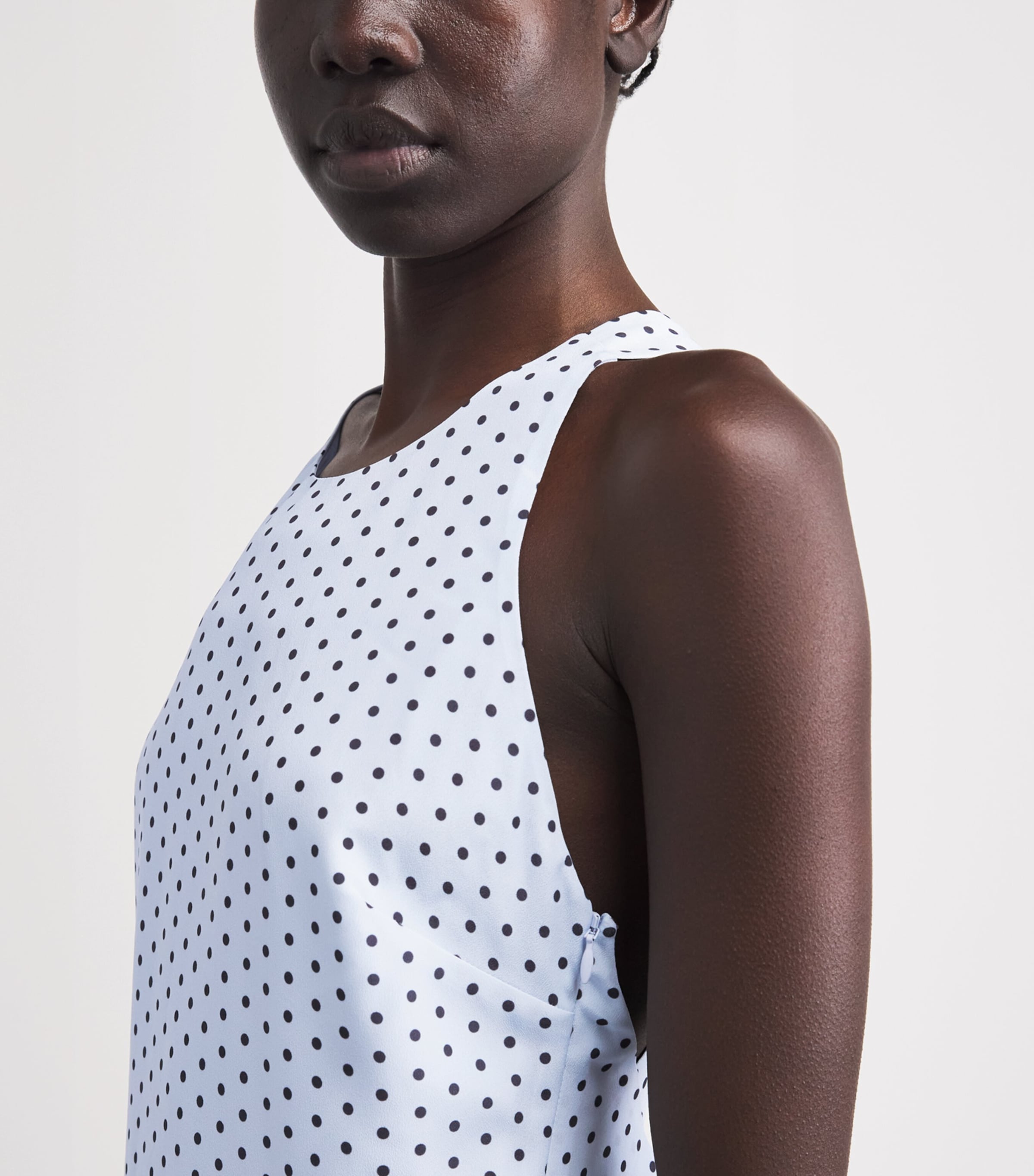 Claudie Pierlot Womens Pleated Polka Dot Midi Dress Light Print Image 5